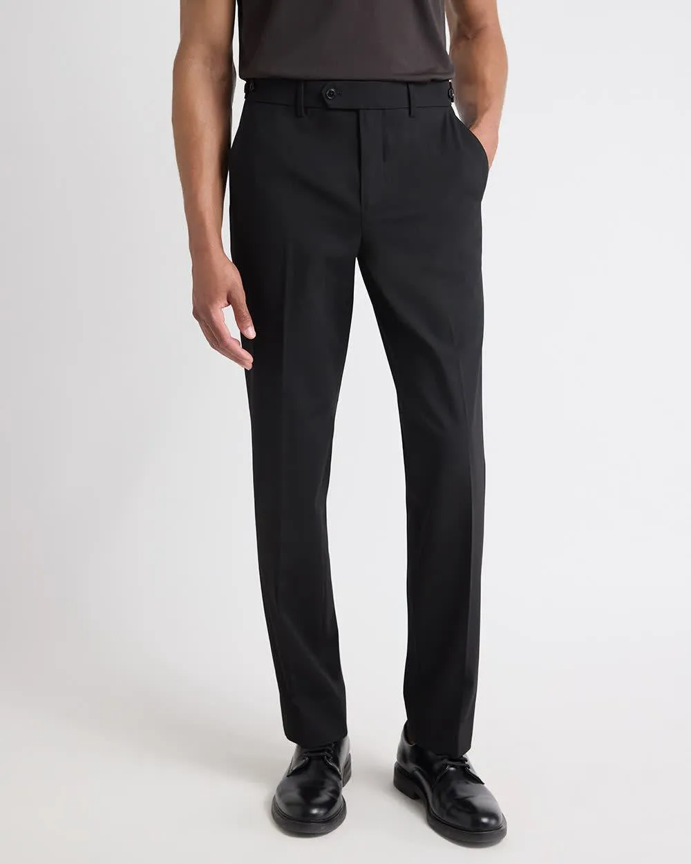 Black Tailored-Fit Essential Pant sold by RW&CO.