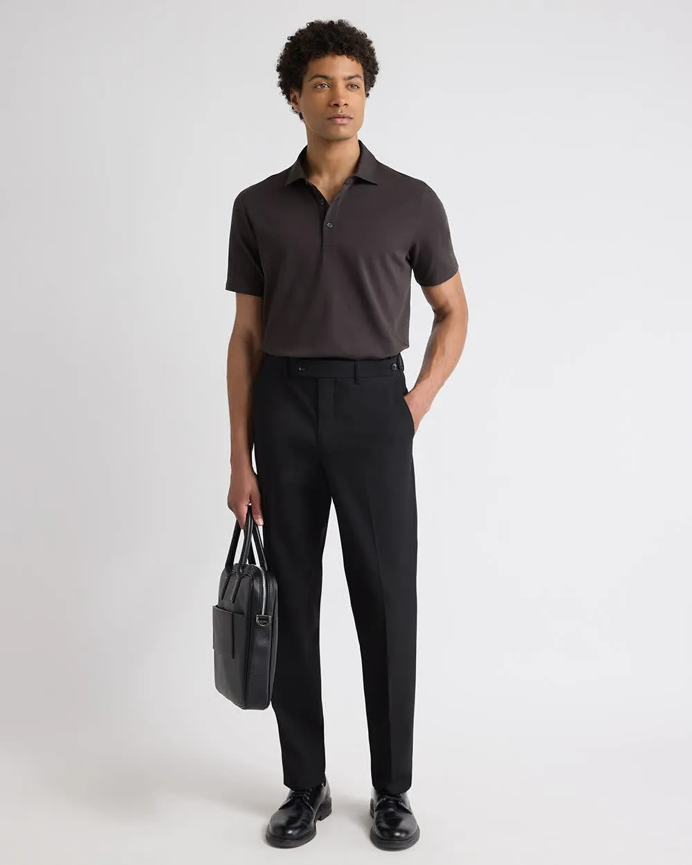 Black Tailored-Fit Essential Pant sold by RW&CO. product image thumbnail 2