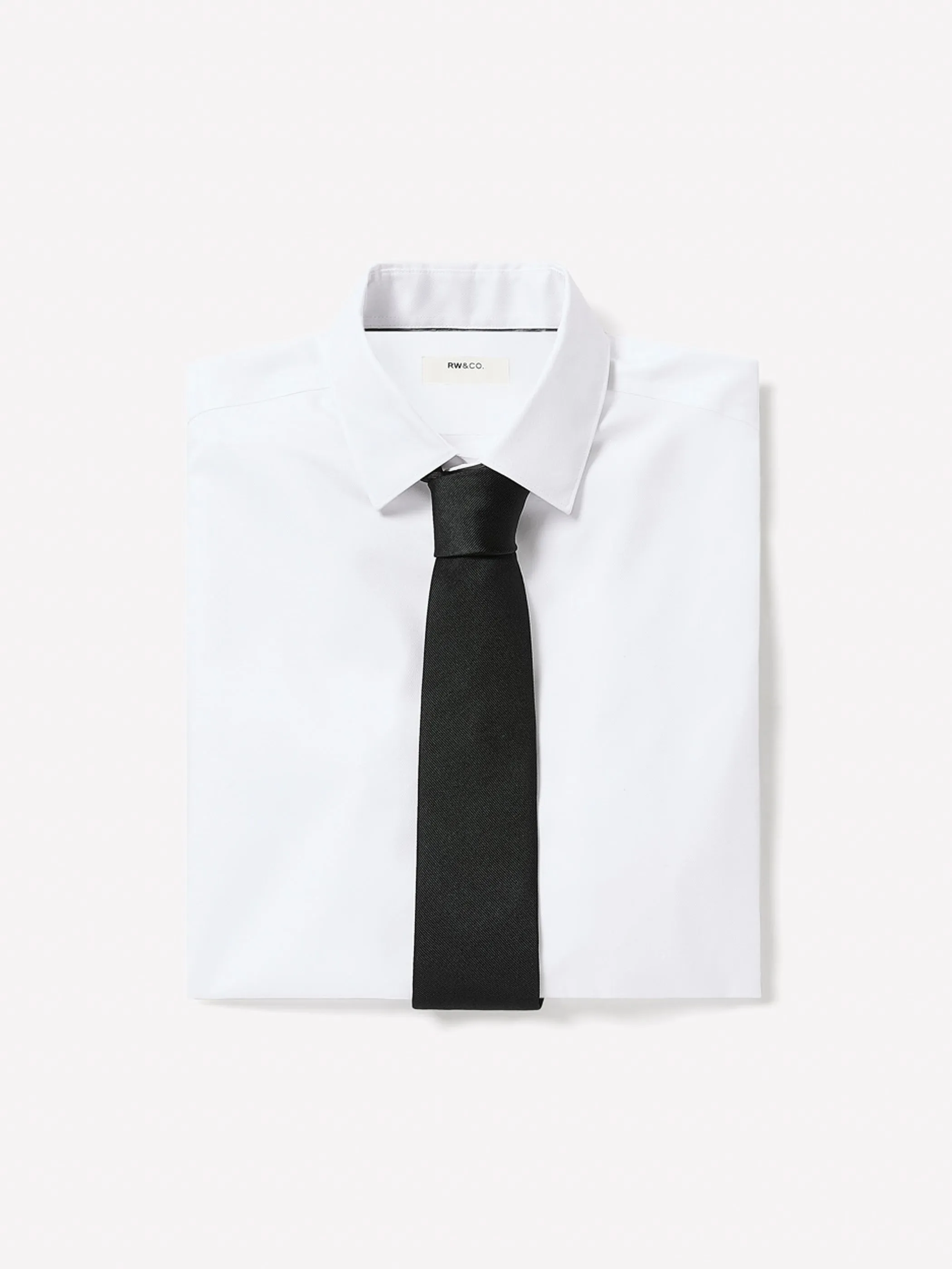 Slim Fit Solid Supima (R) Cotton Twill Dress Shirt sold by RW&CO.