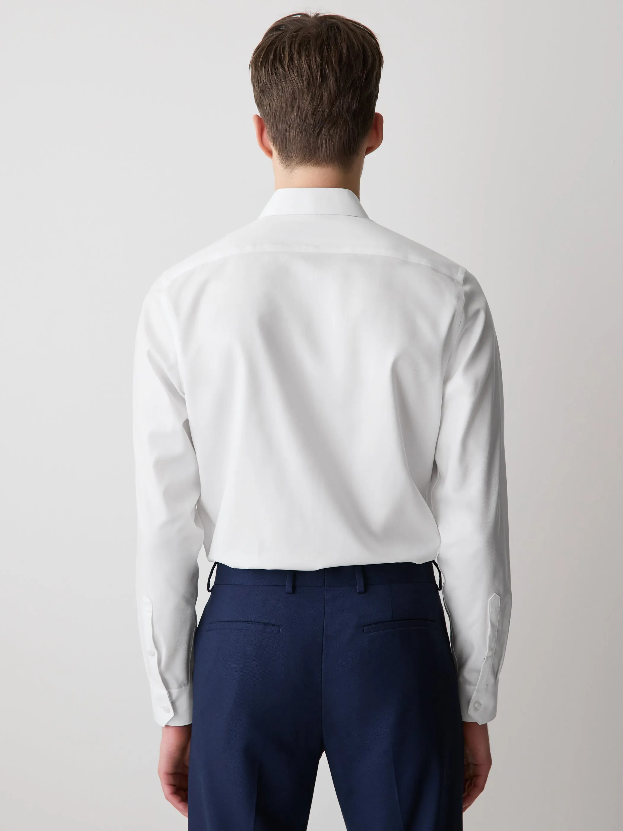 Tailored Fit Solid Twill Dress Shirt sold by RW&CO. product image thumbnail 3