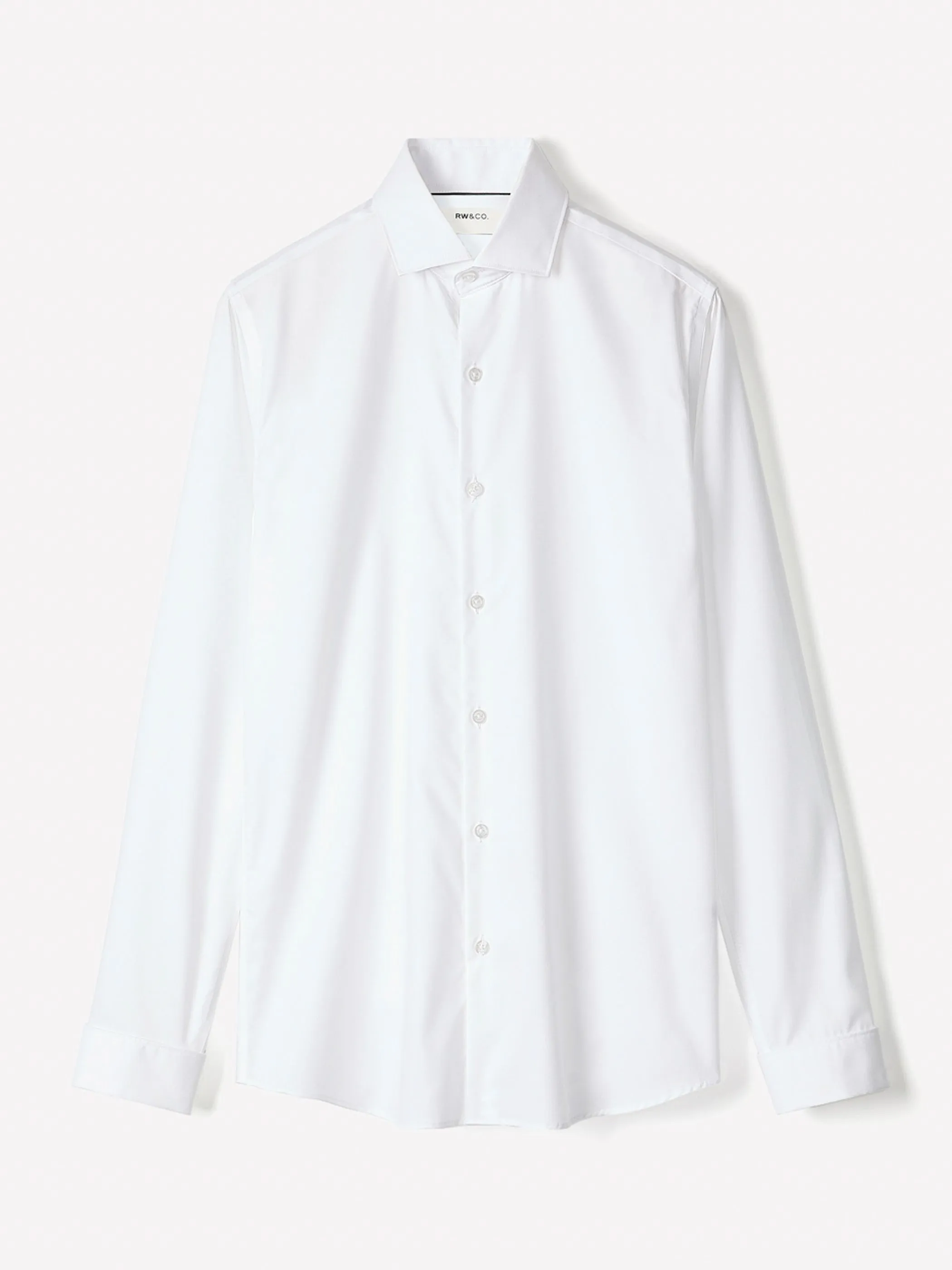 Slim Fit White Supima (R) Twill Dress Shirt sold by RW&CO. product image thumbnail 5