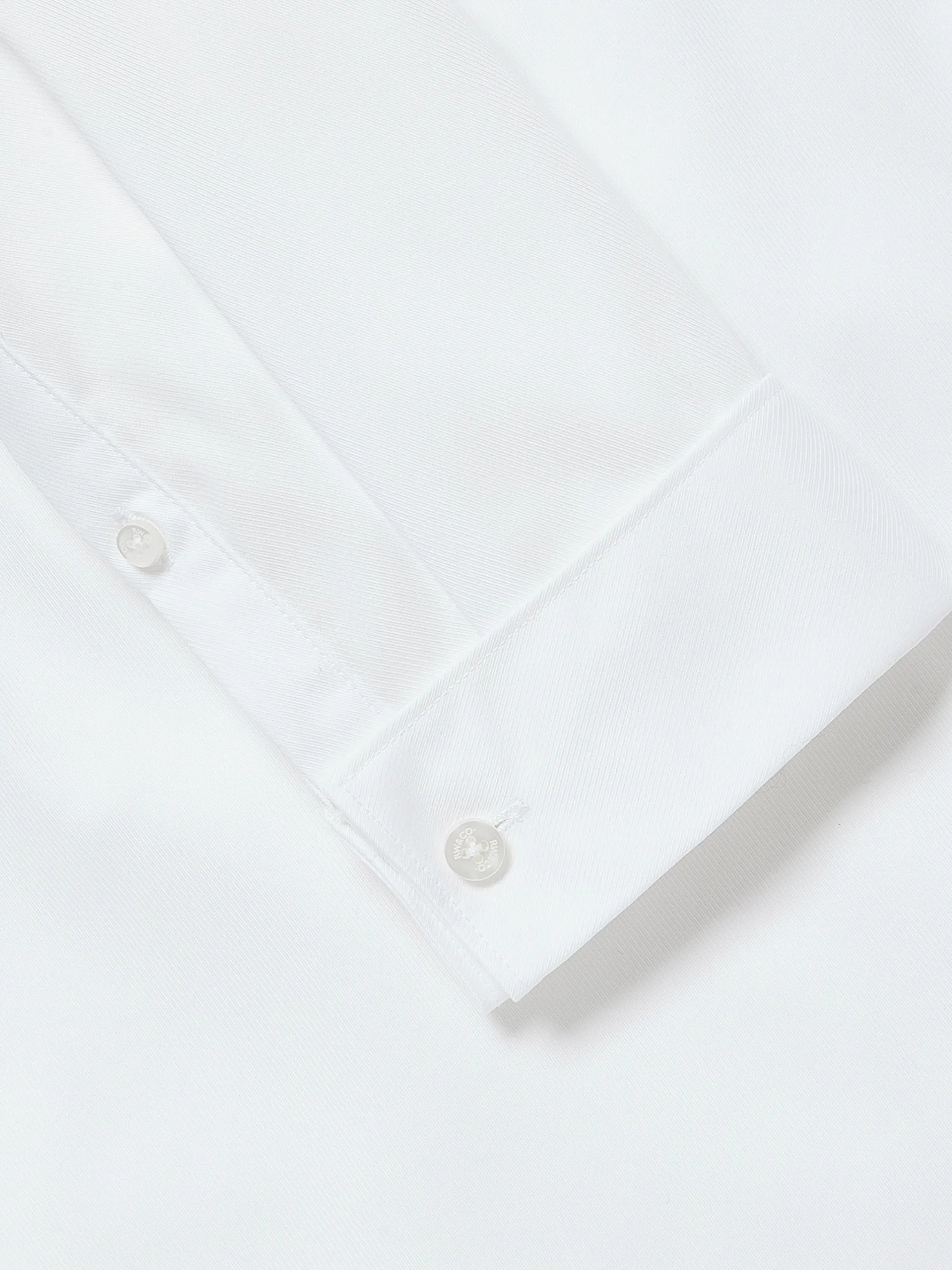 Slim Fit White Supima (R) Twill Dress Shirt sold by RW&CO. product image thumbnail 4