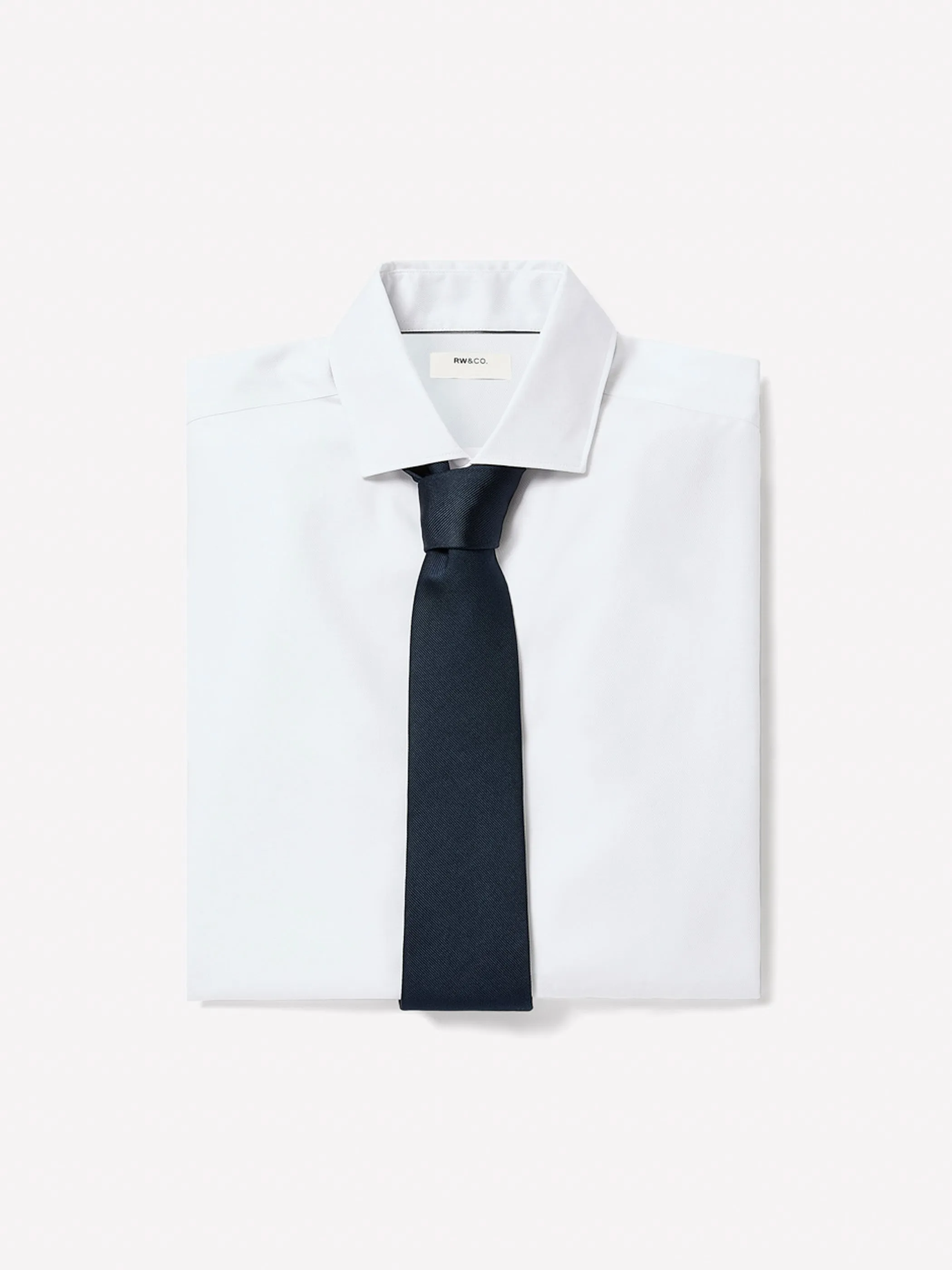 Slim Fit White Supima (R) Twill Dress Shirt sold by RW&CO.