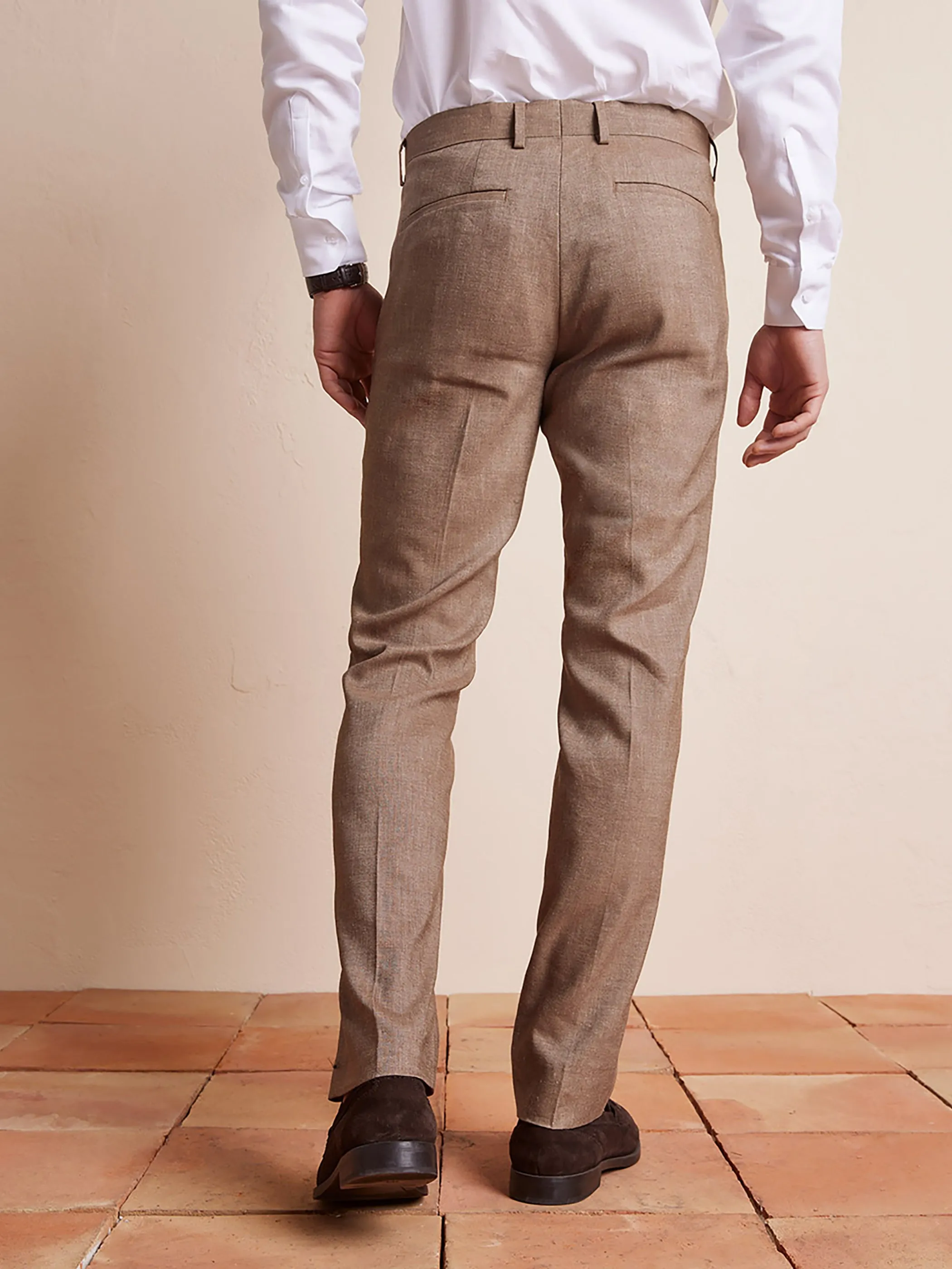 Slim Fit Stretch Linen Suit Pant sold by RW&CO. product image thumbnail 3