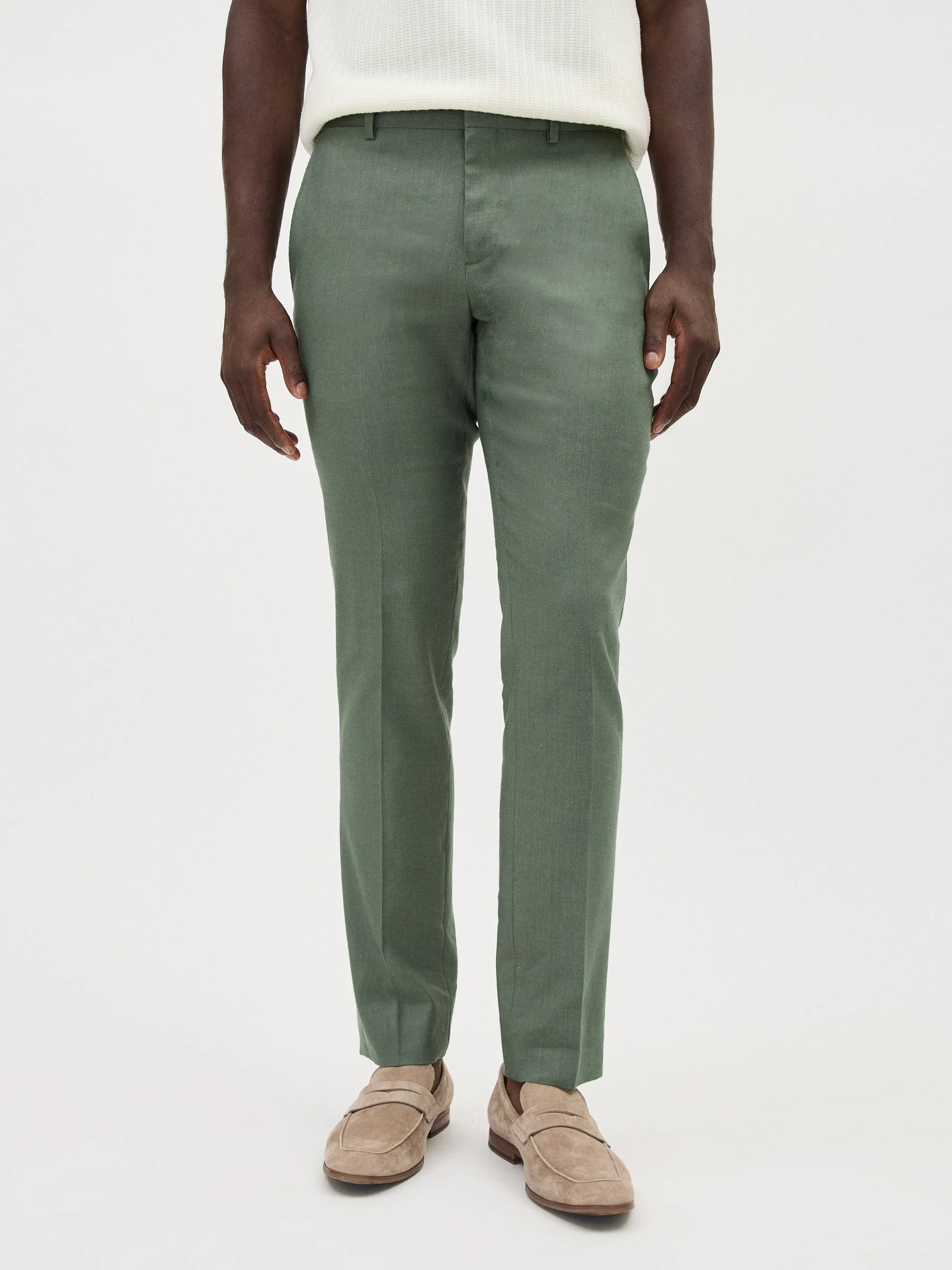 Slim Fit Stretch Linen Suit Pant sold by RW&CO. product image thumbnail 4