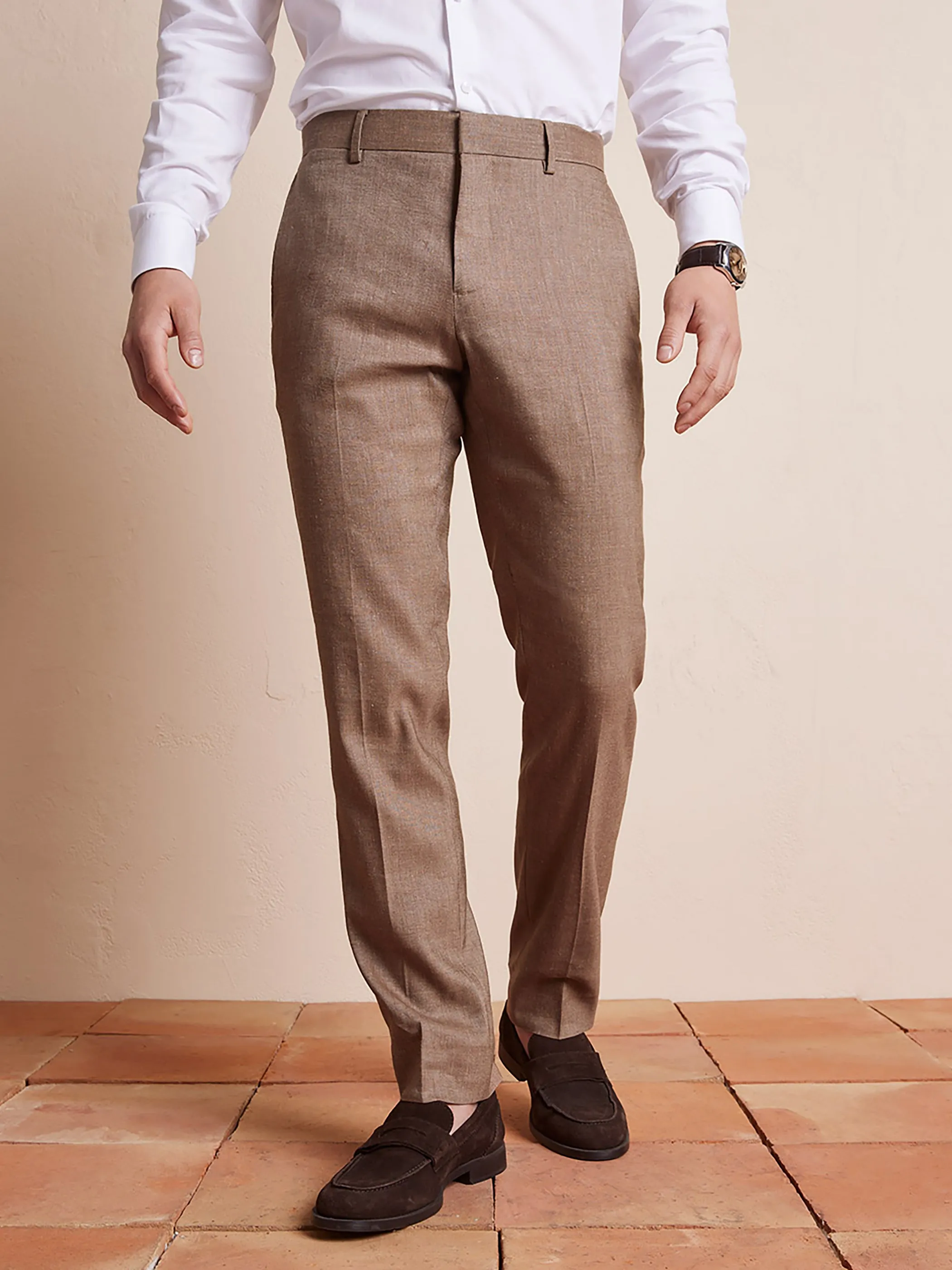 Slim Fit Stretch Linen Suit Pant sold by RW&CO.