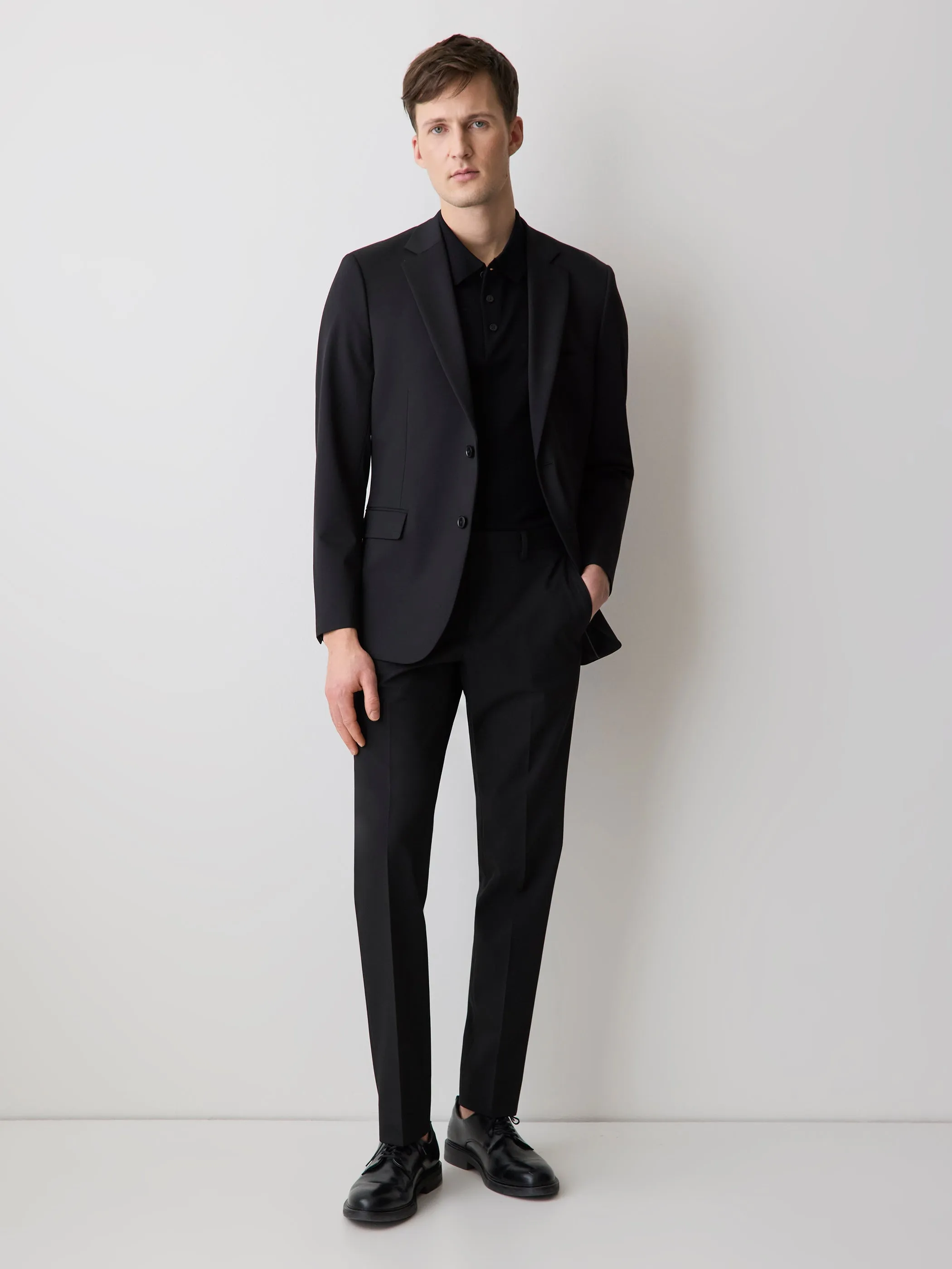Black Slim Fit E-Tech Suit Pant sold by RW&CO. product image thumbnail 2