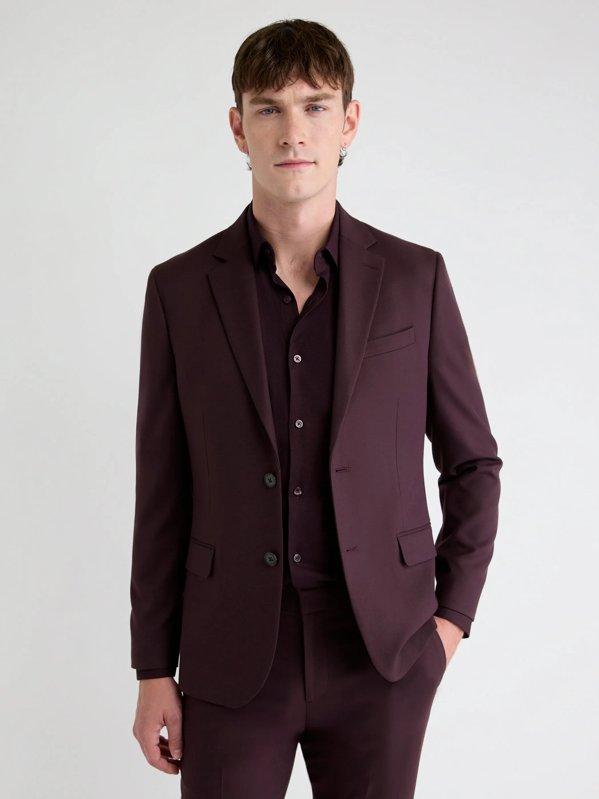 Slim-Fit Fig Suit Blazer sold by RW&CO. product image thumbnail 2