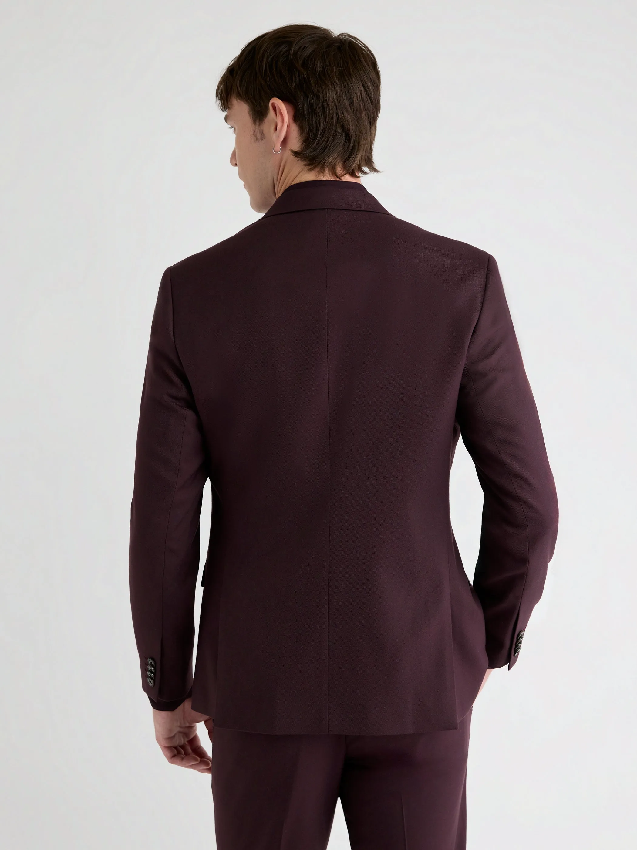 Slim-Fit Fig Suit Blazer sold by RW&CO. product image thumbnail 3