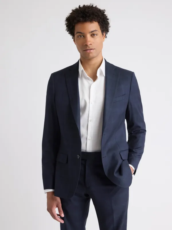 Slim Fit Navy Checkered Suit Blazer sold by RW&CO.