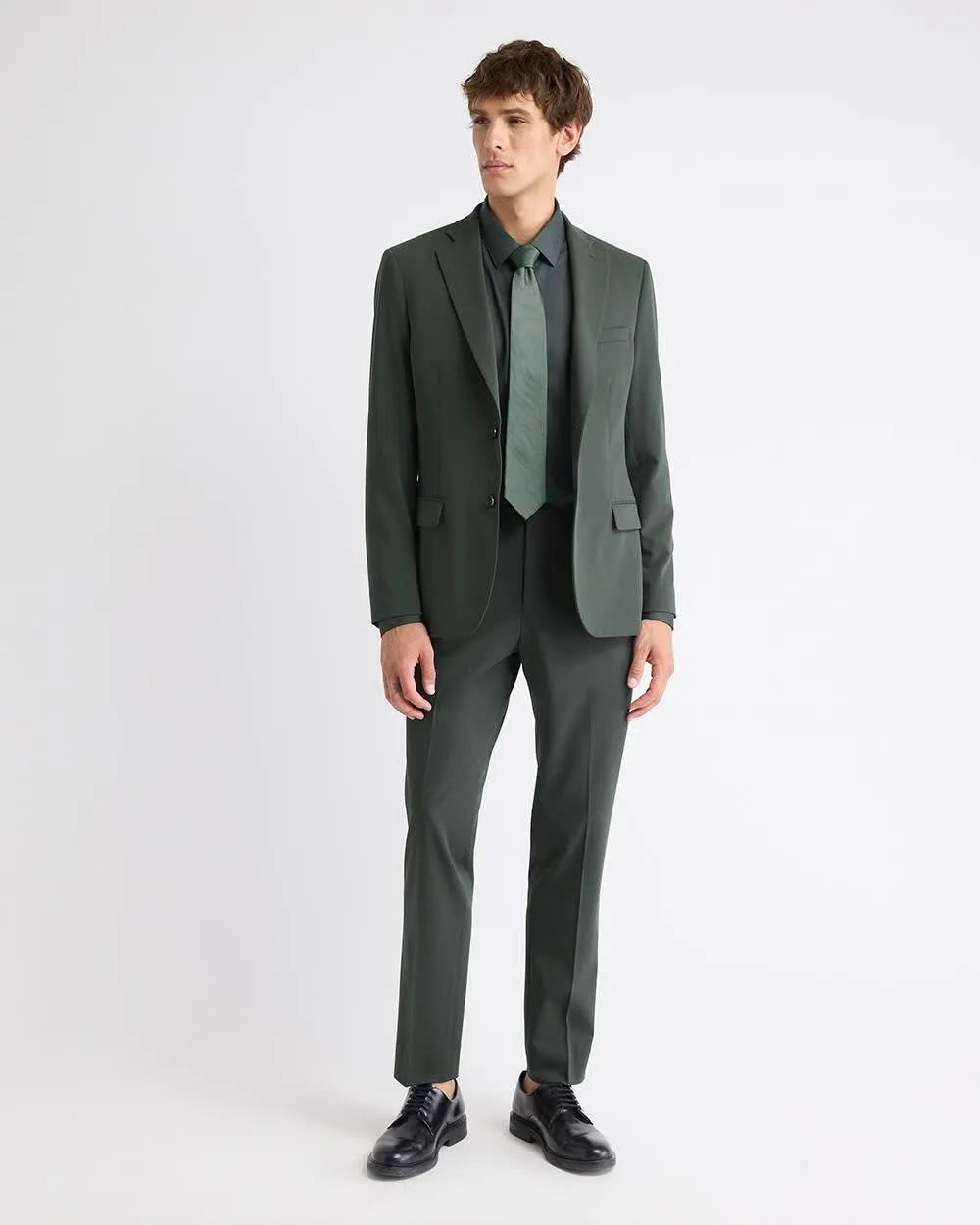 Slim-Fit Dark Green Suit Blazer sold by RW&CO. product image thumbnail 2