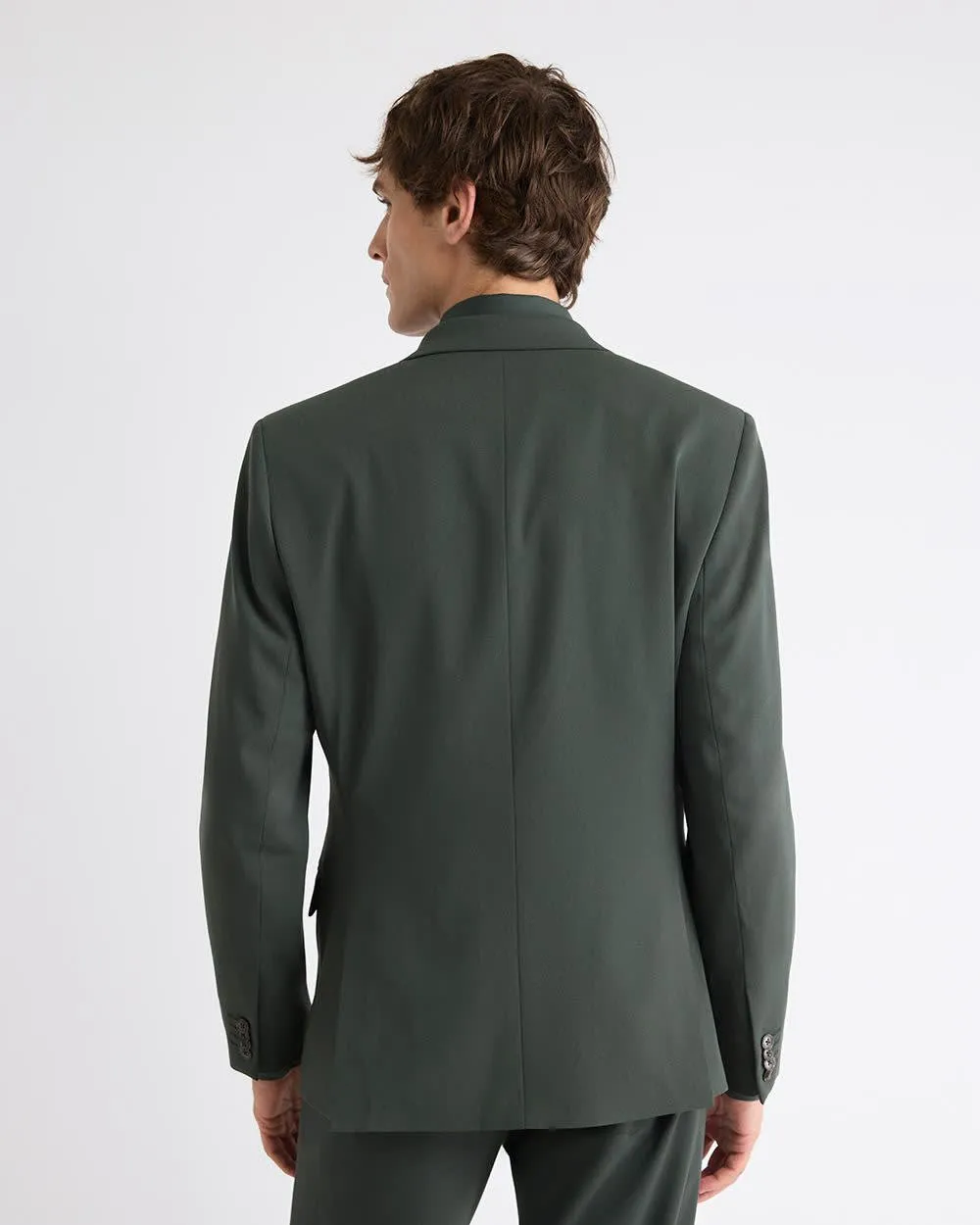 Slim-Fit Dark Green Suit Blazer sold by RW&CO. product image thumbnail 3