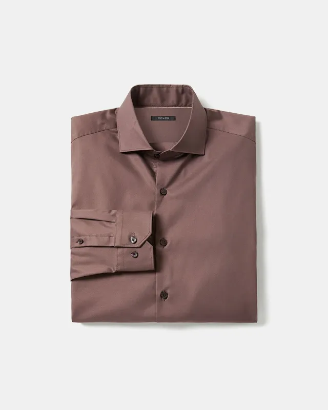 Slim Fit Solid Sateen Dress Shirt sold by RW&CO.