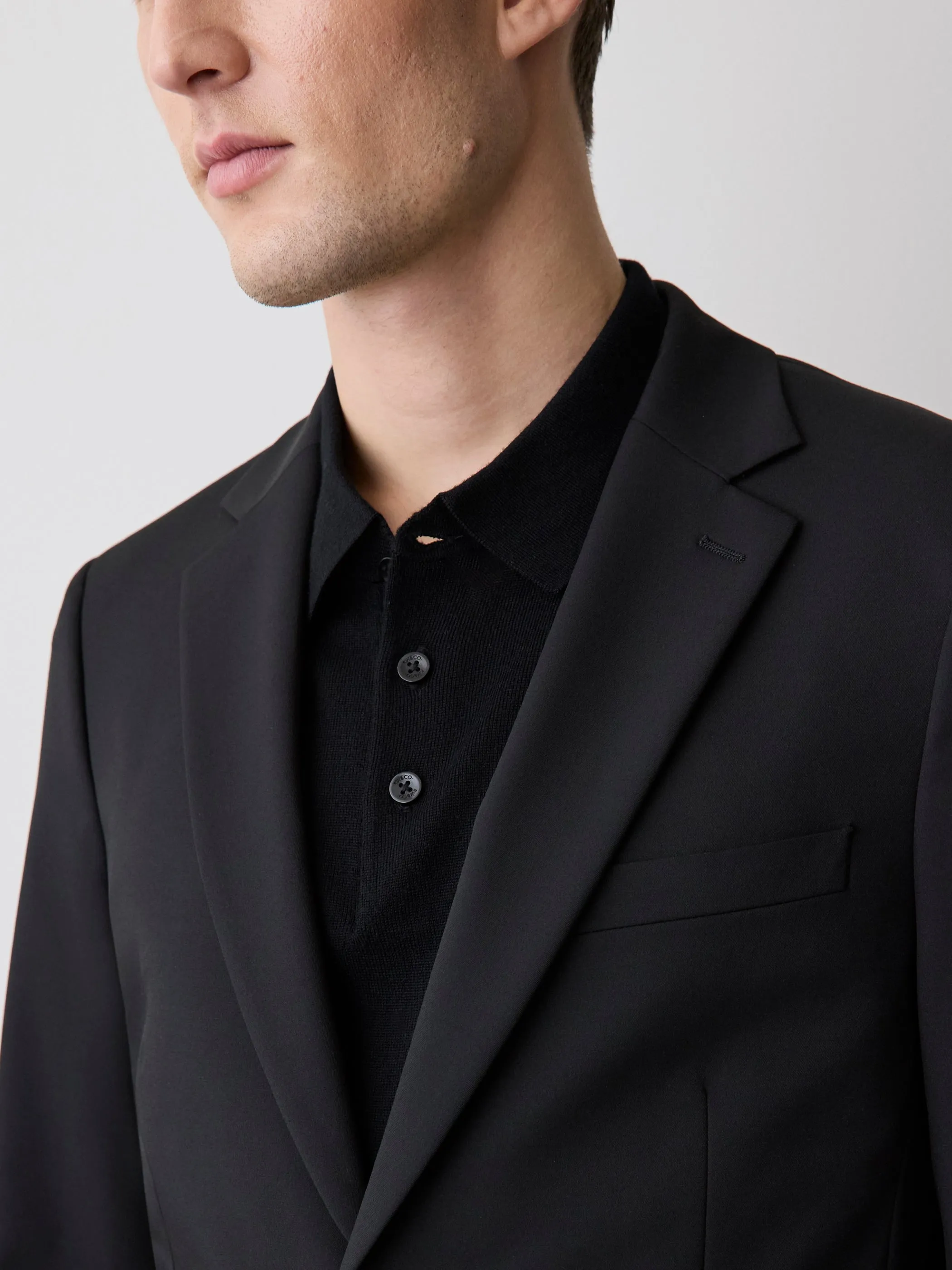 Black Slim Fit E-Tech Blazer sold by RW&CO. product image thumbnail 4