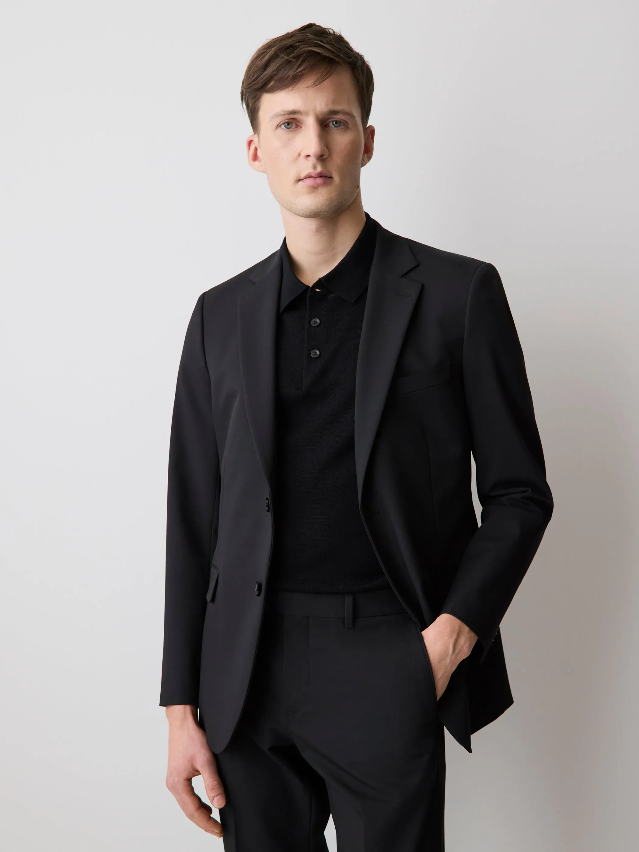 Black Slim Fit E-Tech Blazer sold by RW&CO. product image thumbnail 2