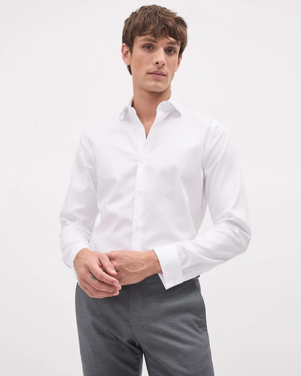 Twill Easy-care Dress Shirt with French Cuff sold by RW&CO. product image thumbnail 3