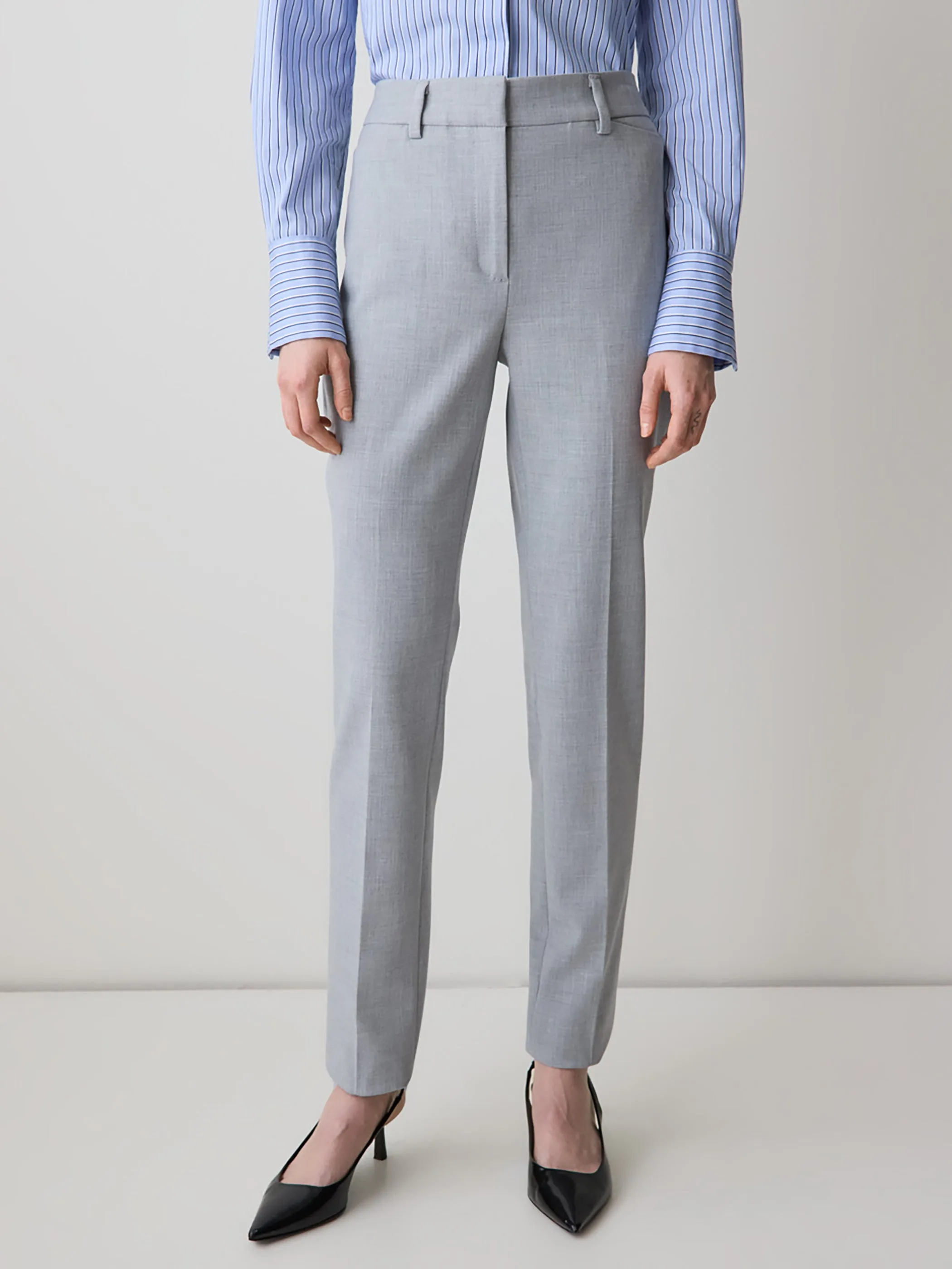 Mid-Rise Long Slim-Leg Signature Pant sold by RW&CO.