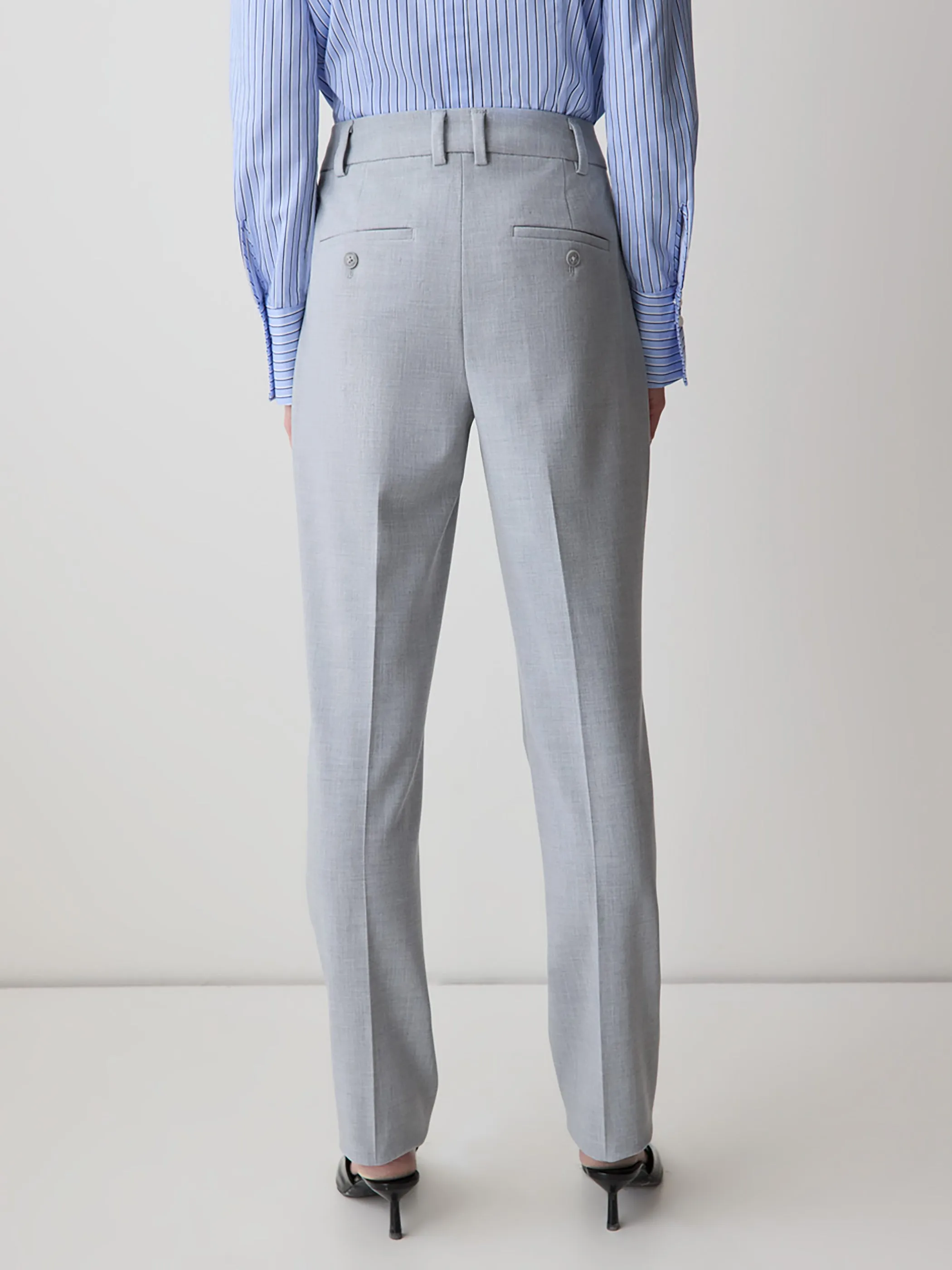 Mid-Rise Long Slim-Leg Signature Pant sold by RW&CO. product image thumbnail 3