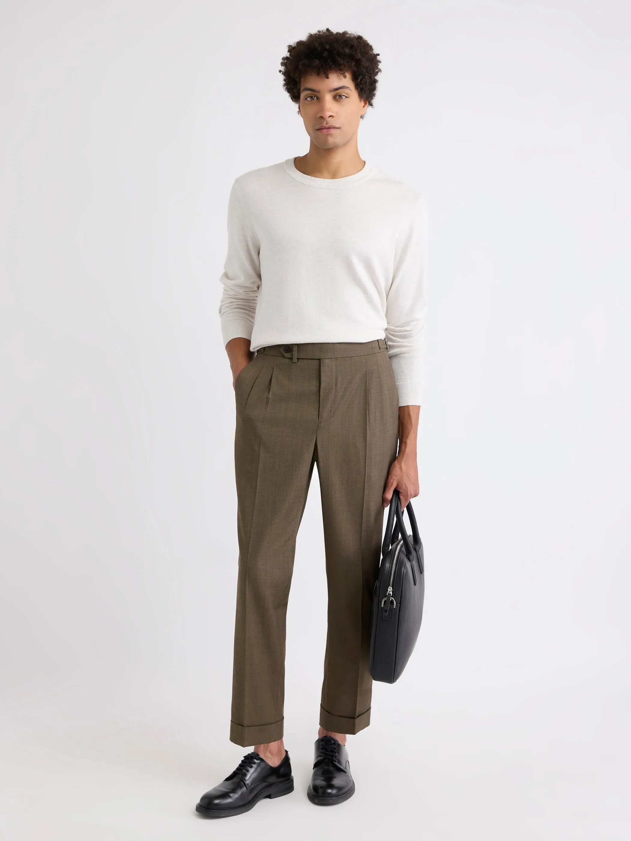 Tapered-Leg Prince-of-Wales Pant sold by RW&CO.