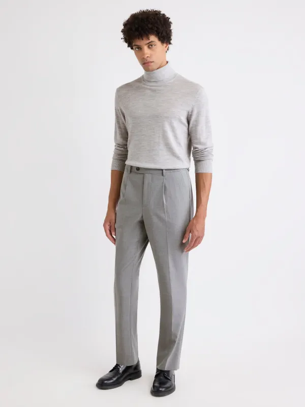 Wool-Blend Tapered-Leg Pleated Dress Pant sold by RW&CO.