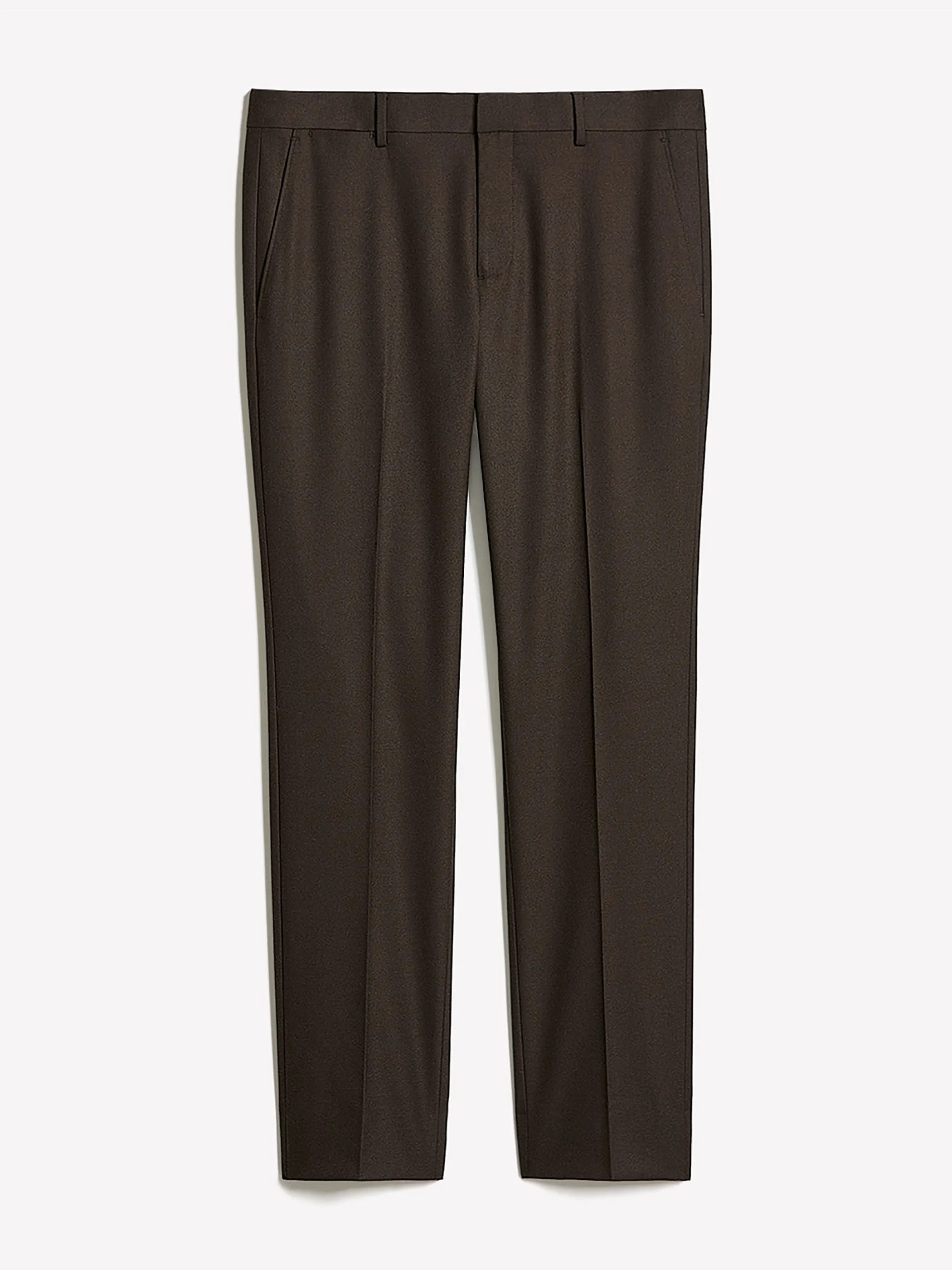 Slim-Fit Dark Brown Brushed Twill Pant sold by RW&CO. product image thumbnail 4