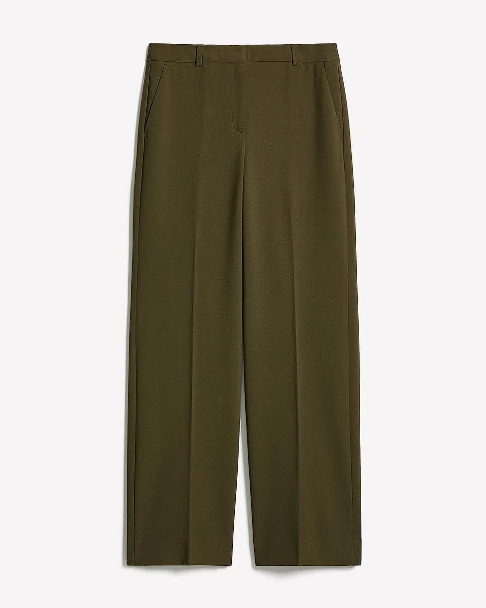 Mid-Rise Wide-Leg Heavy Twill Pant sold by RW&CO. product image thumbnail 4