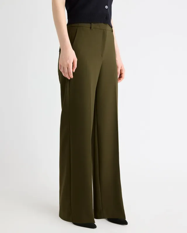 Mid-Rise Wide-Leg Heavy Twill Pant sold by RW&CO.