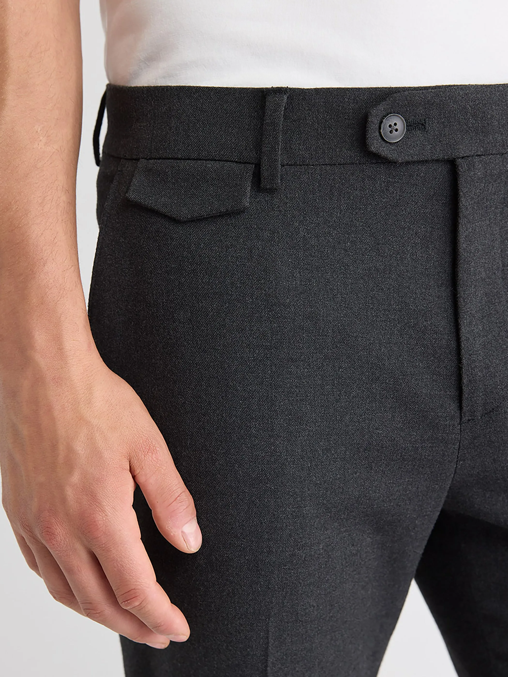 Tailored-Fit Brushed-Twill Pant sold by RW&CO. product image thumbnail 4