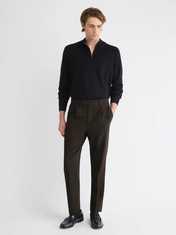 Tapered-Leg Pleated Dress Pant sold by RW&CO.
