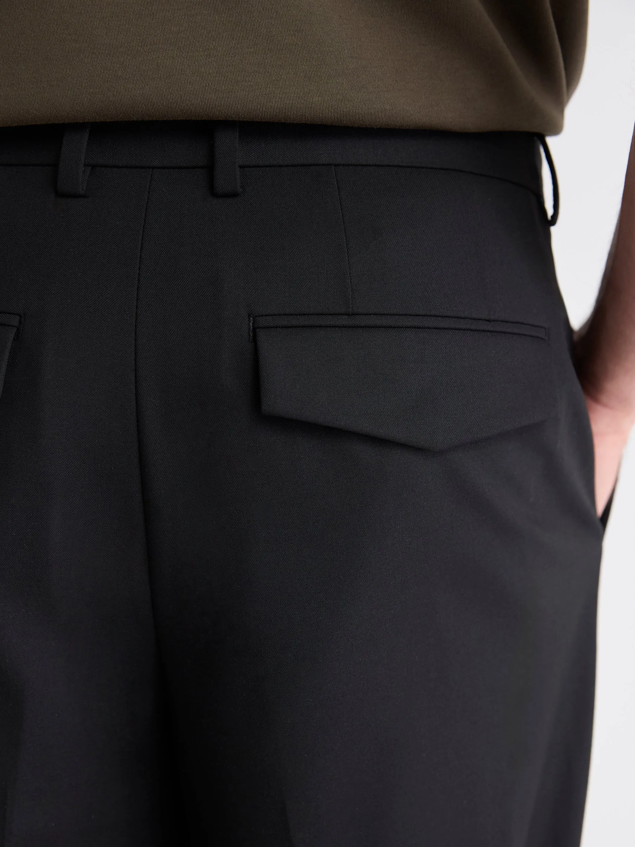 Wool-Blend Tapered-Leg Pleated Dress Pant sold by RW&CO. product image thumbnail 5