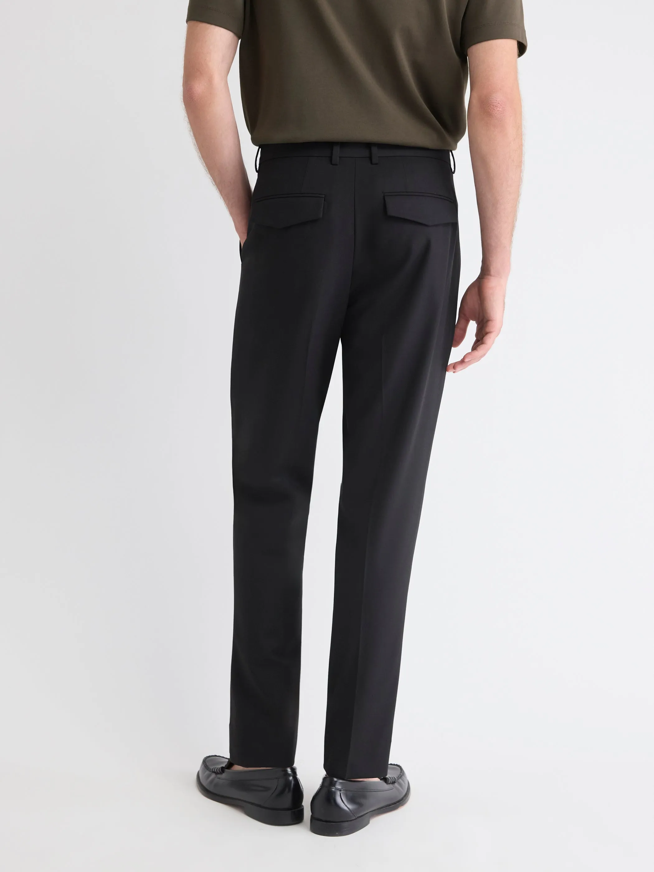 Wool-Blend Tapered-Leg Pleated Dress Pant sold by RW&CO. product image thumbnail 3