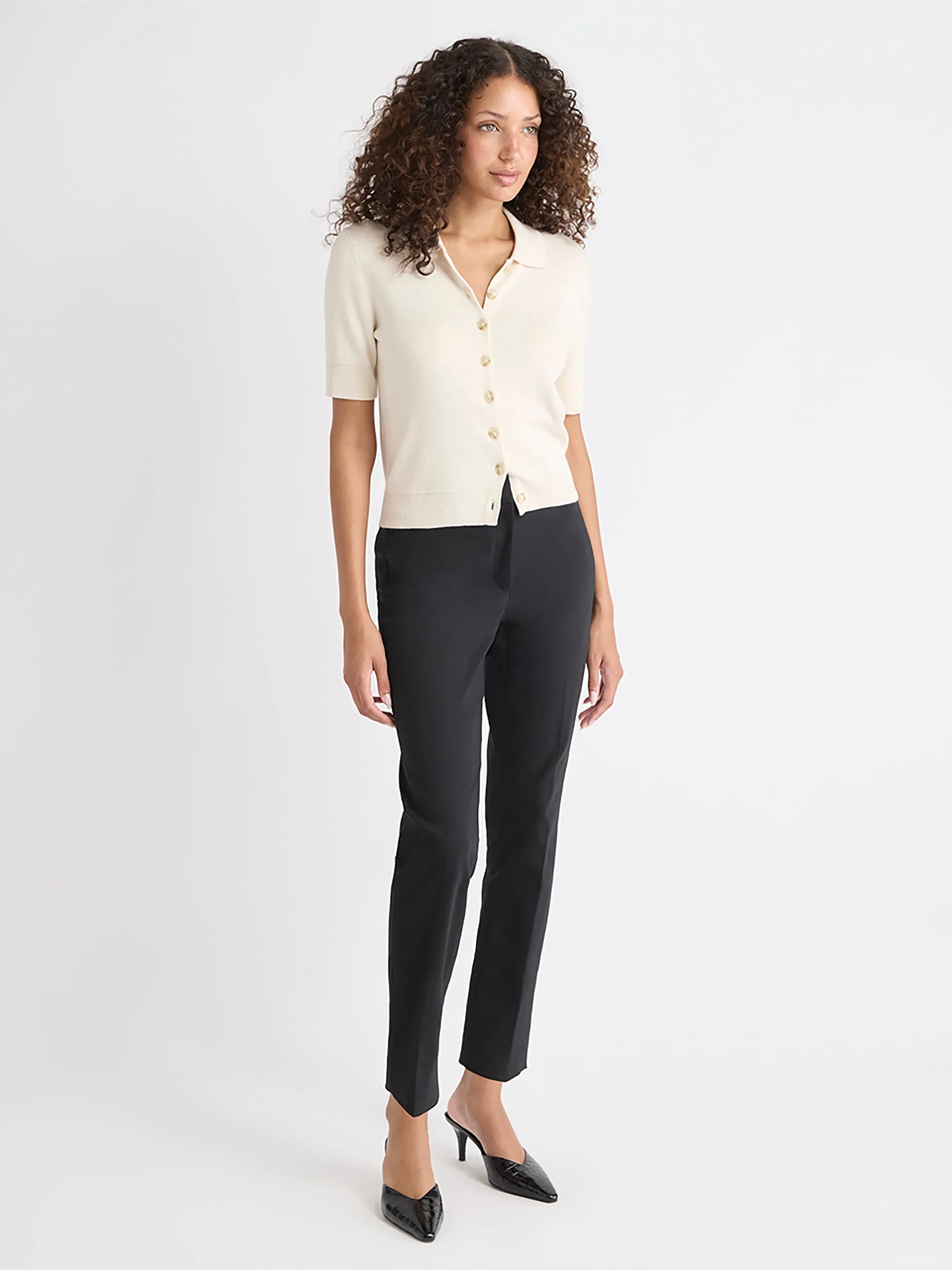 Limitless Black Mid-Rise Slim-Leg Curvy Ankle Pant sold by RW&CO.