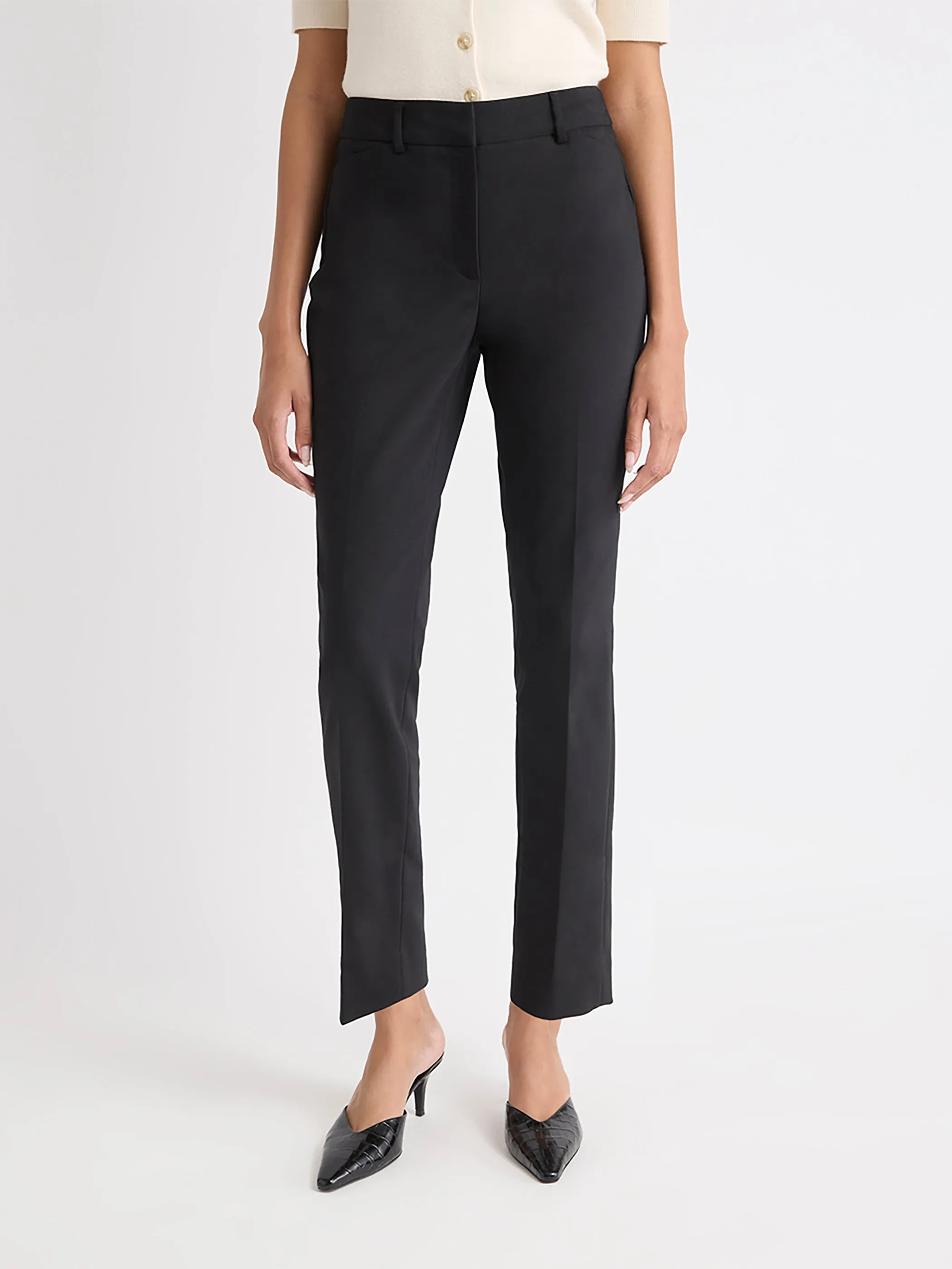 Limitless Black Mid-Rise Slim-Leg Curvy Ankle Pant sold by RW&CO. product image thumbnail 2