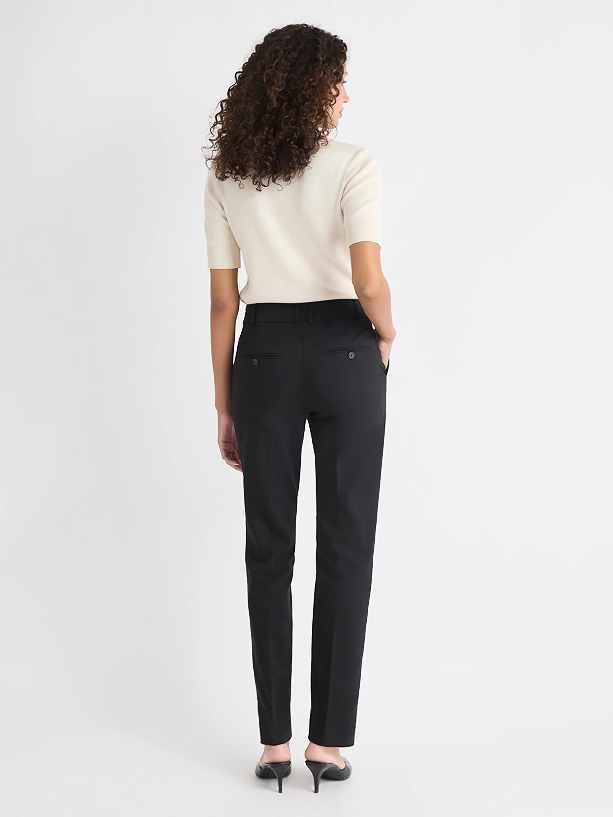 Limitless Black Mid-Rise Long Slim-Leg Signature Pant sold by RW&CO. product image thumbnail 3