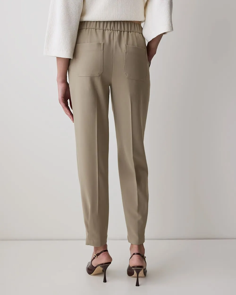 Mid-Rise Tapered-Leg Flowy Jogger Pant sold by RW&CO. product image thumbnail 3