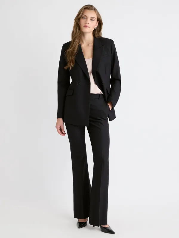 Wool-Blend Mid-Rise Flare-Leg Pant sold by RW&CO.