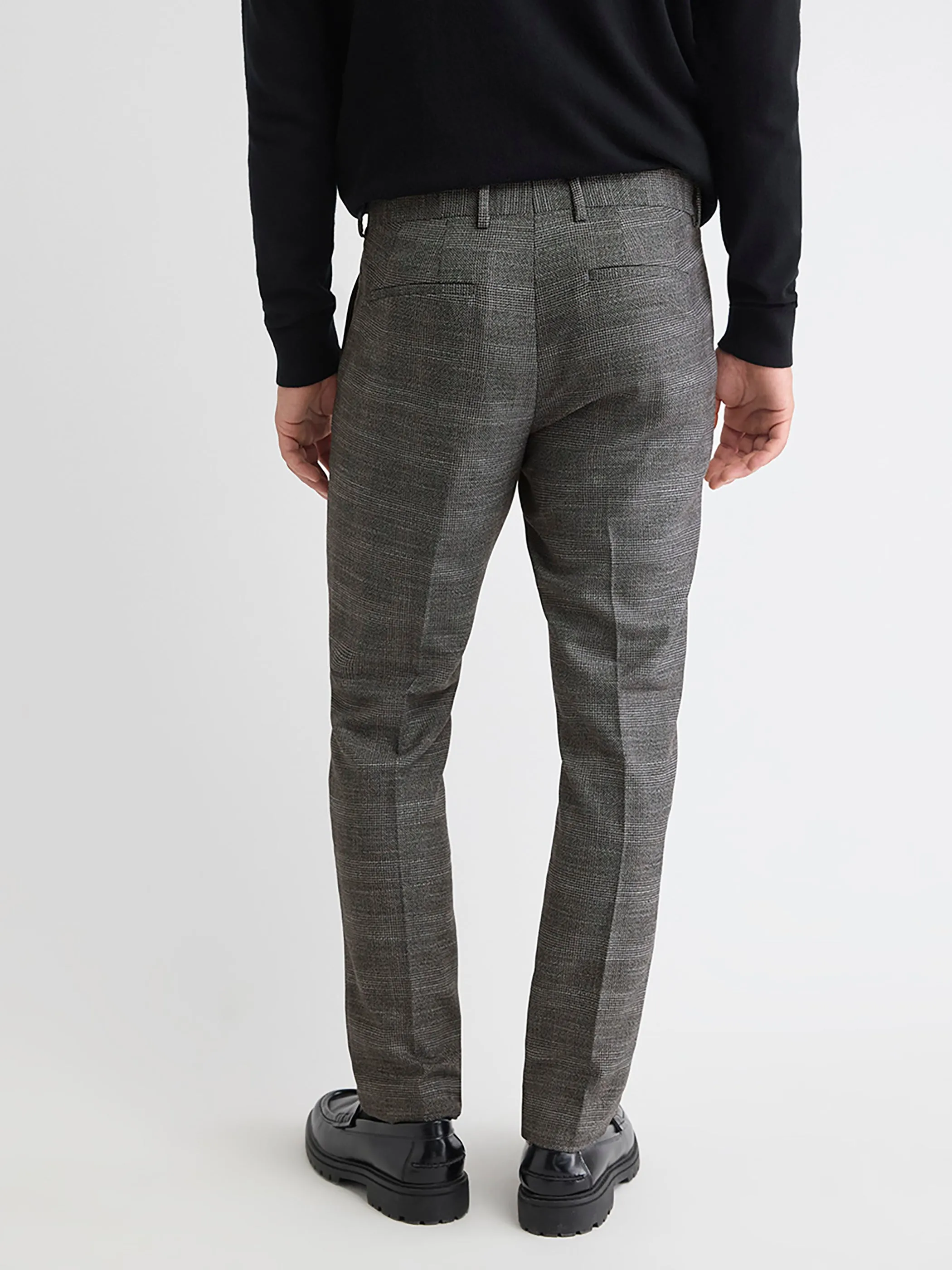 Slim Fit Charcoal Checkered Suit Pant sold by RW&CO. product image thumbnail 3