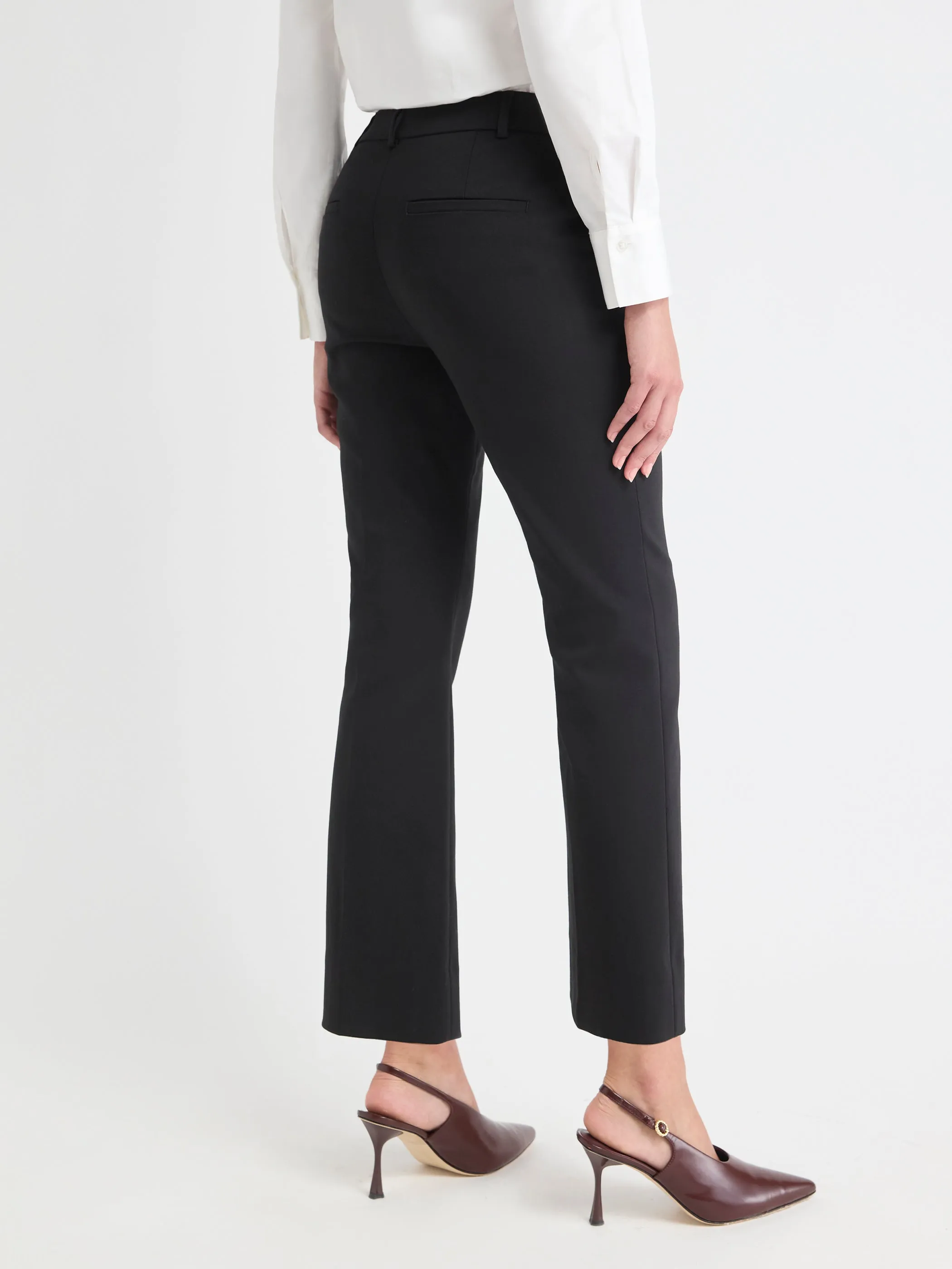 Limitless Black Mid-Rise Flare-Leg Ankle Pant sold by RW&CO. product image thumbnail 3