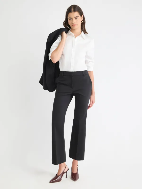Limitless Black Mid-Rise Flare-Leg Ankle Pant sold by RW&CO.
