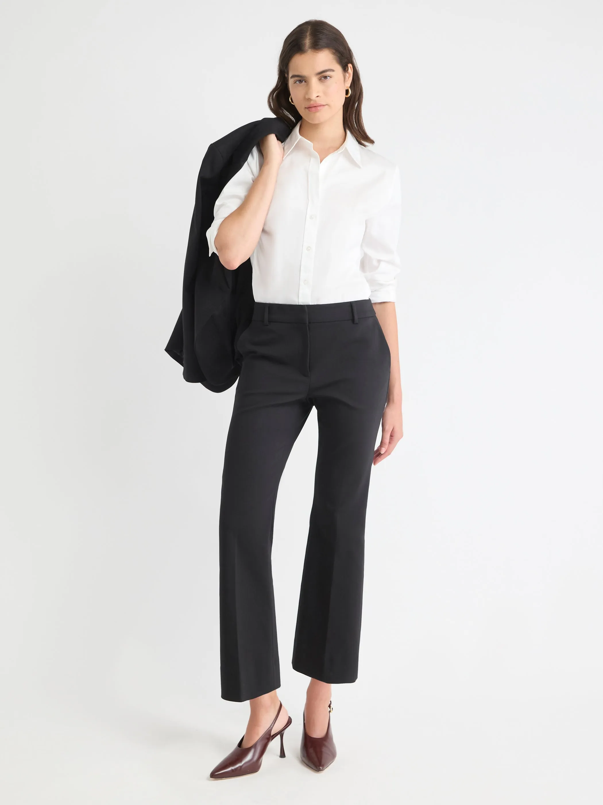 Limitless Black Mid-Rise Flare-Leg Ankle Pant sold by RW&CO.