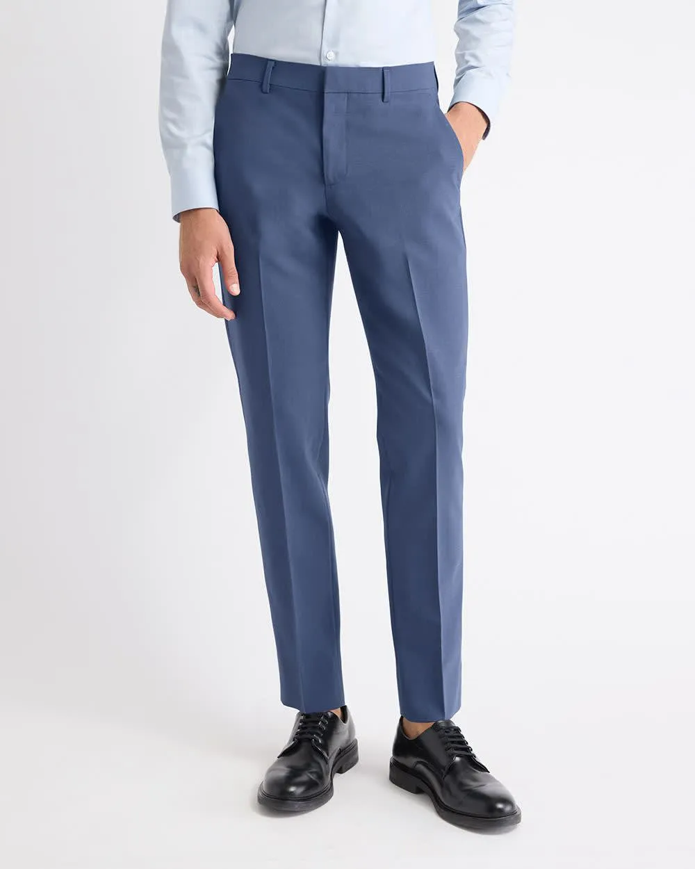 Slim-Fit Blue Wool-Blend Suit Pant sold by RW&CO.