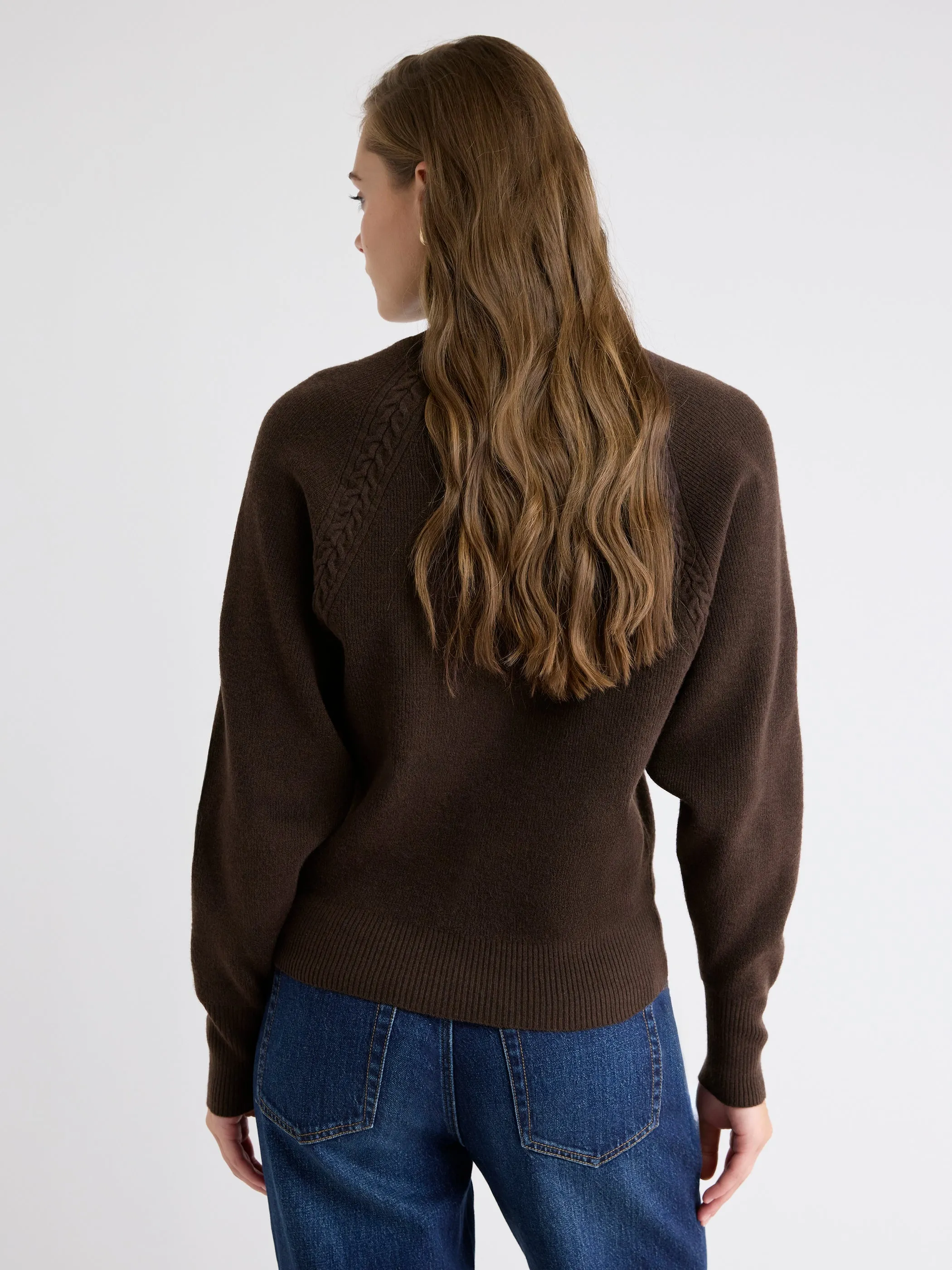 Long-Sleeve Mock-Neck Ribbed Pullover sold by RW&CO. product image thumbnail 3
