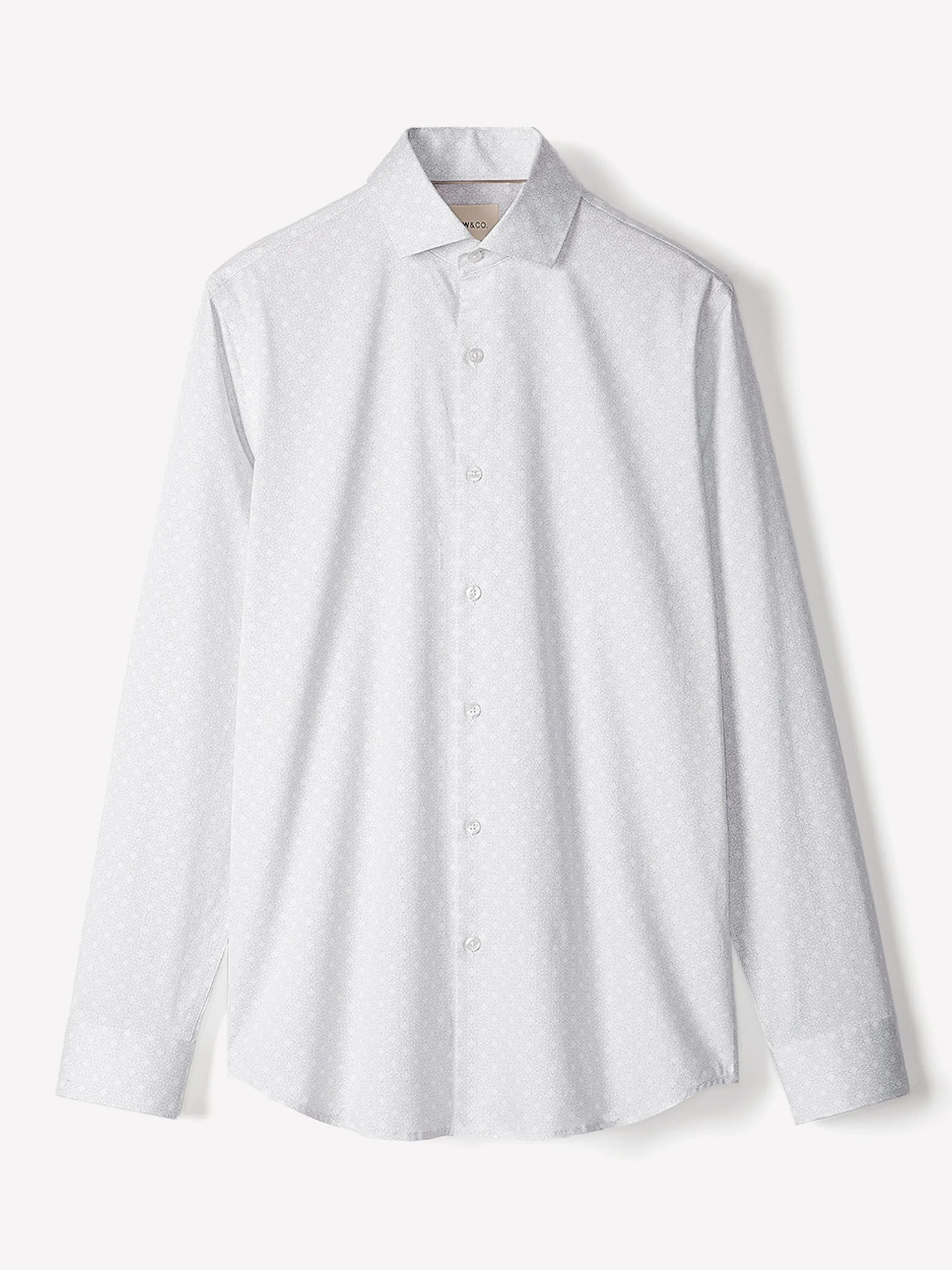 Tailored-Fit Dress Shirt with Micro Geo Print sold by RW&CO. product image thumbnail 4
