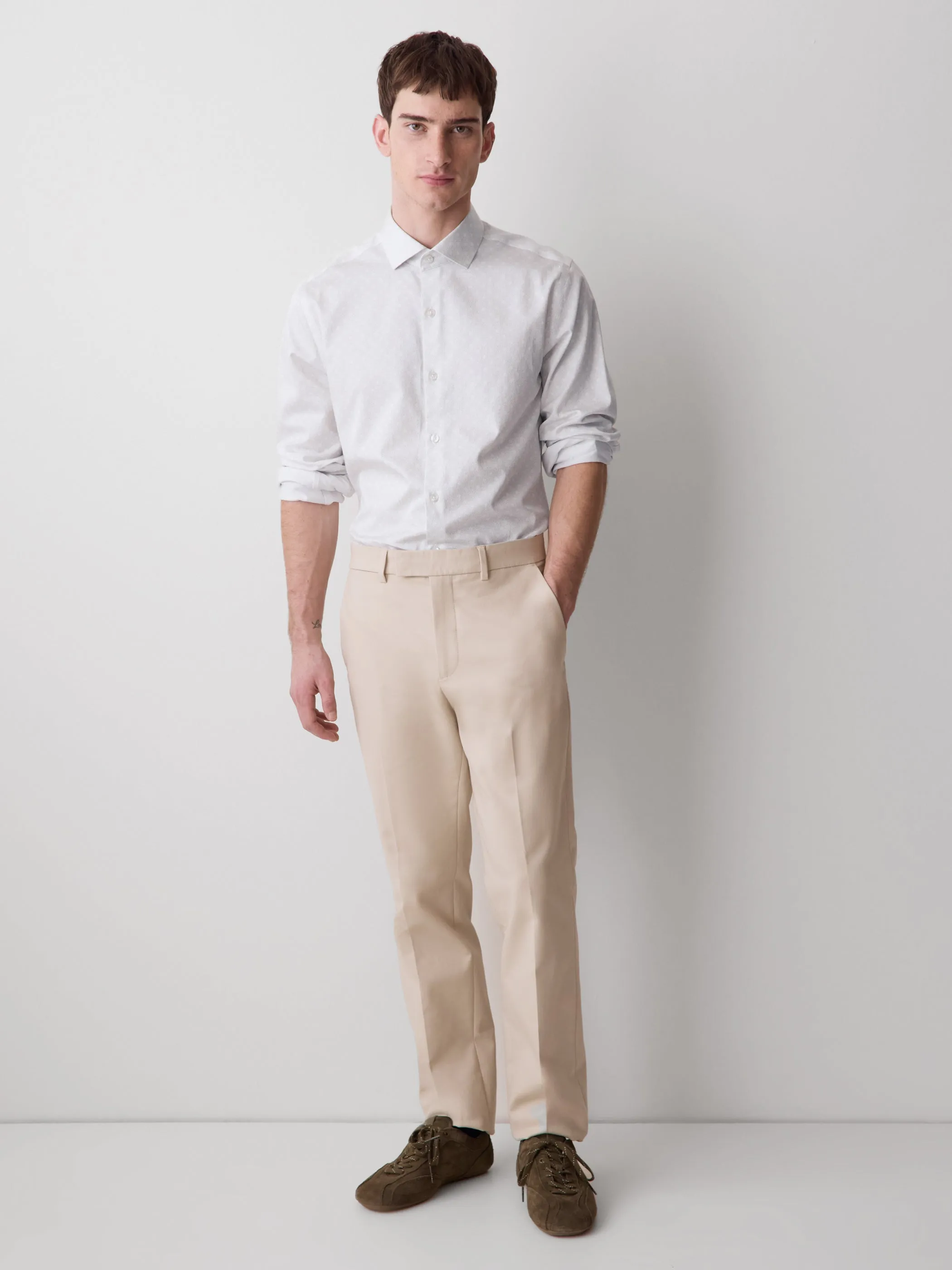 Tailored-Fit Dress Shirt with Micro Geo Print sold by RW&CO. product image thumbnail 2