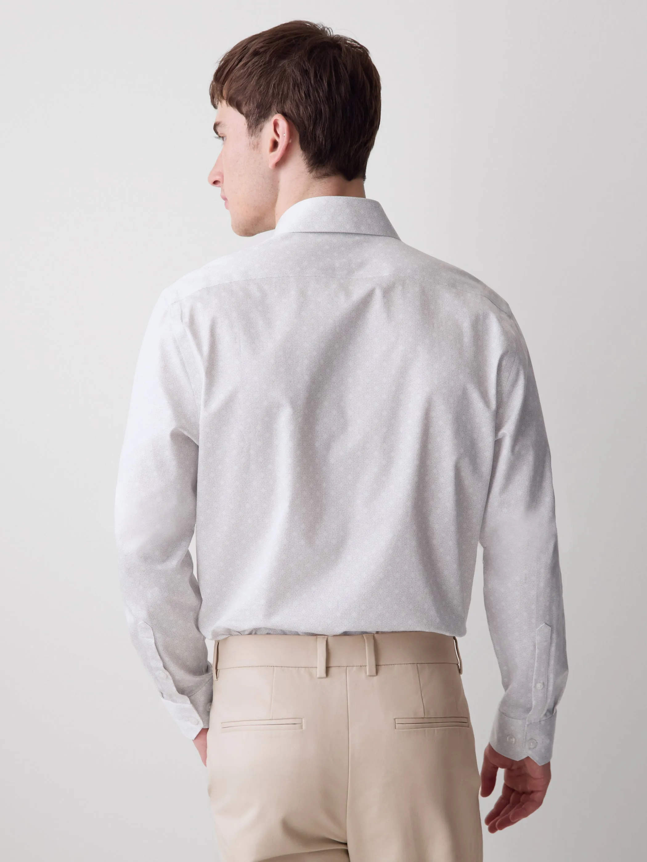 Tailored-Fit Dress Shirt with Micro Geo Print sold by RW&CO. product image thumbnail 3