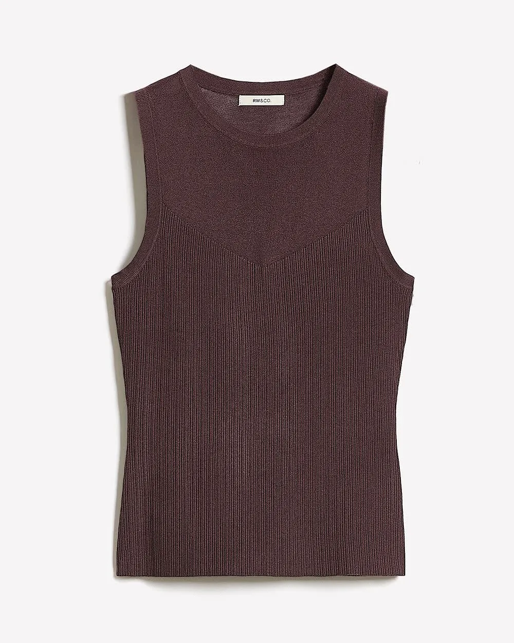 Crew-Neck Ribbed Cami sold by RW&CO. product image thumbnail 4