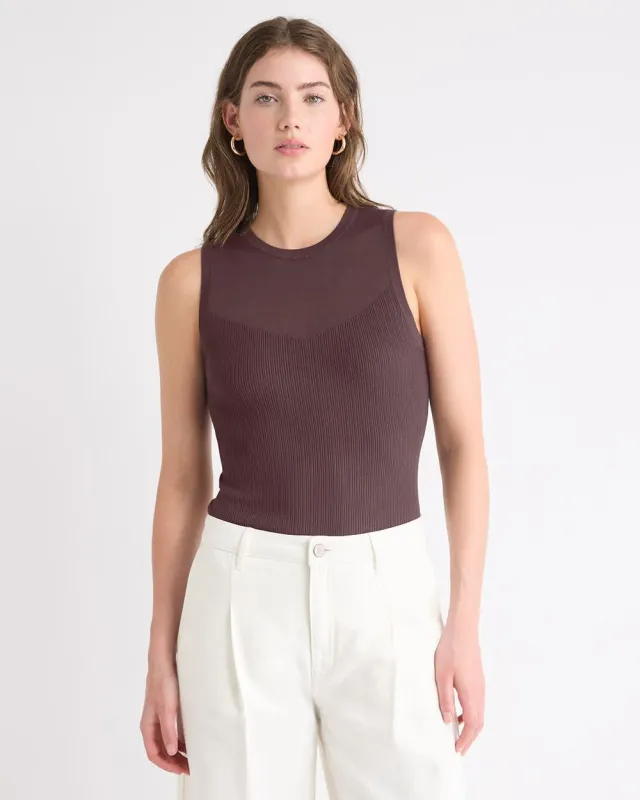 Crew-Neck Ribbed Cami made by RW&CO.