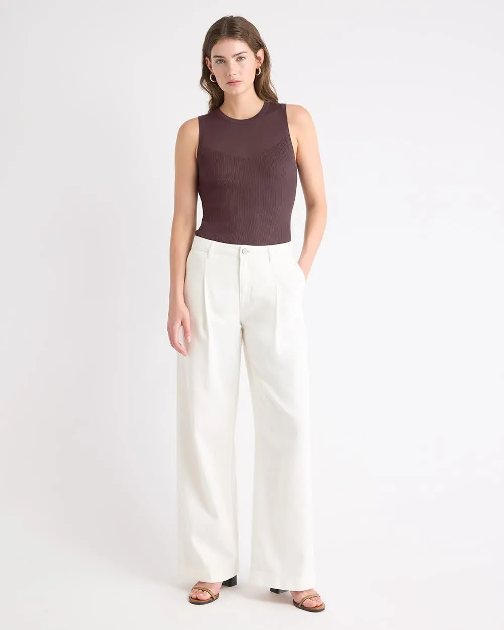Crew-Neck Ribbed Cami sold by RW&CO. product image thumbnail 2