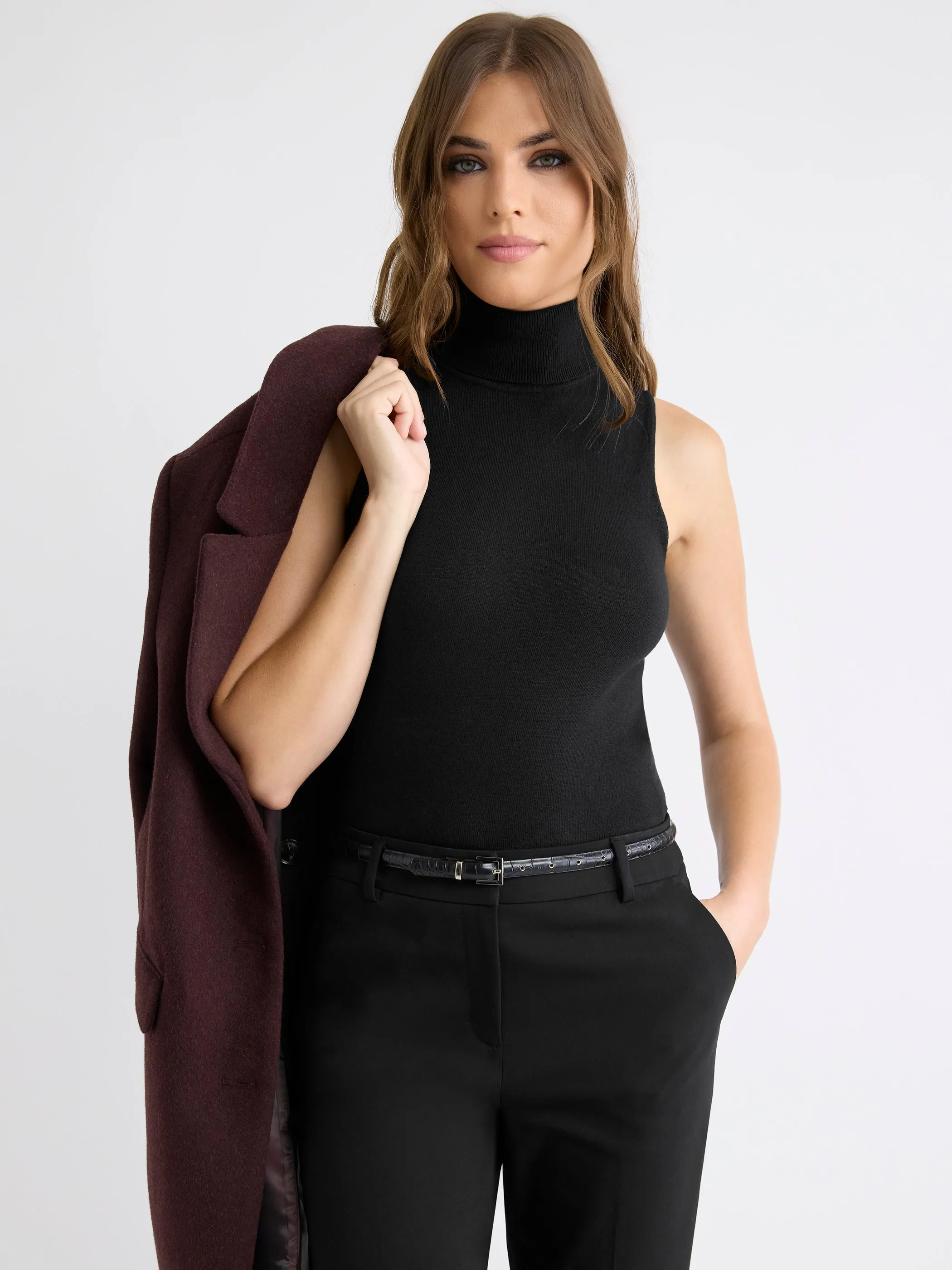 Sleeveless Turtle-Neck Sweater sold by RW&CO.