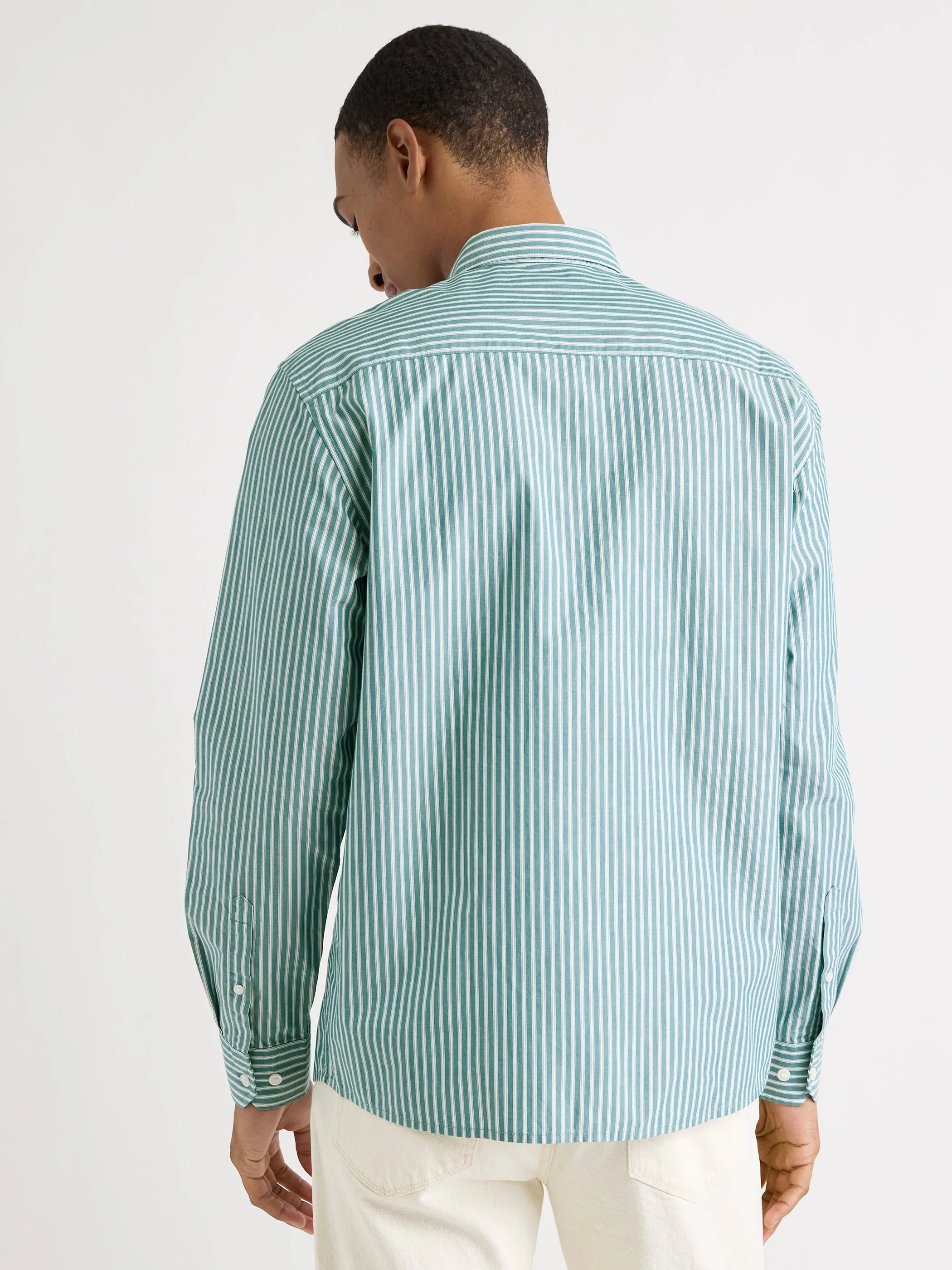 Striped Long-Sleeve Shirt sold by RW&CO. product image thumbnail 4